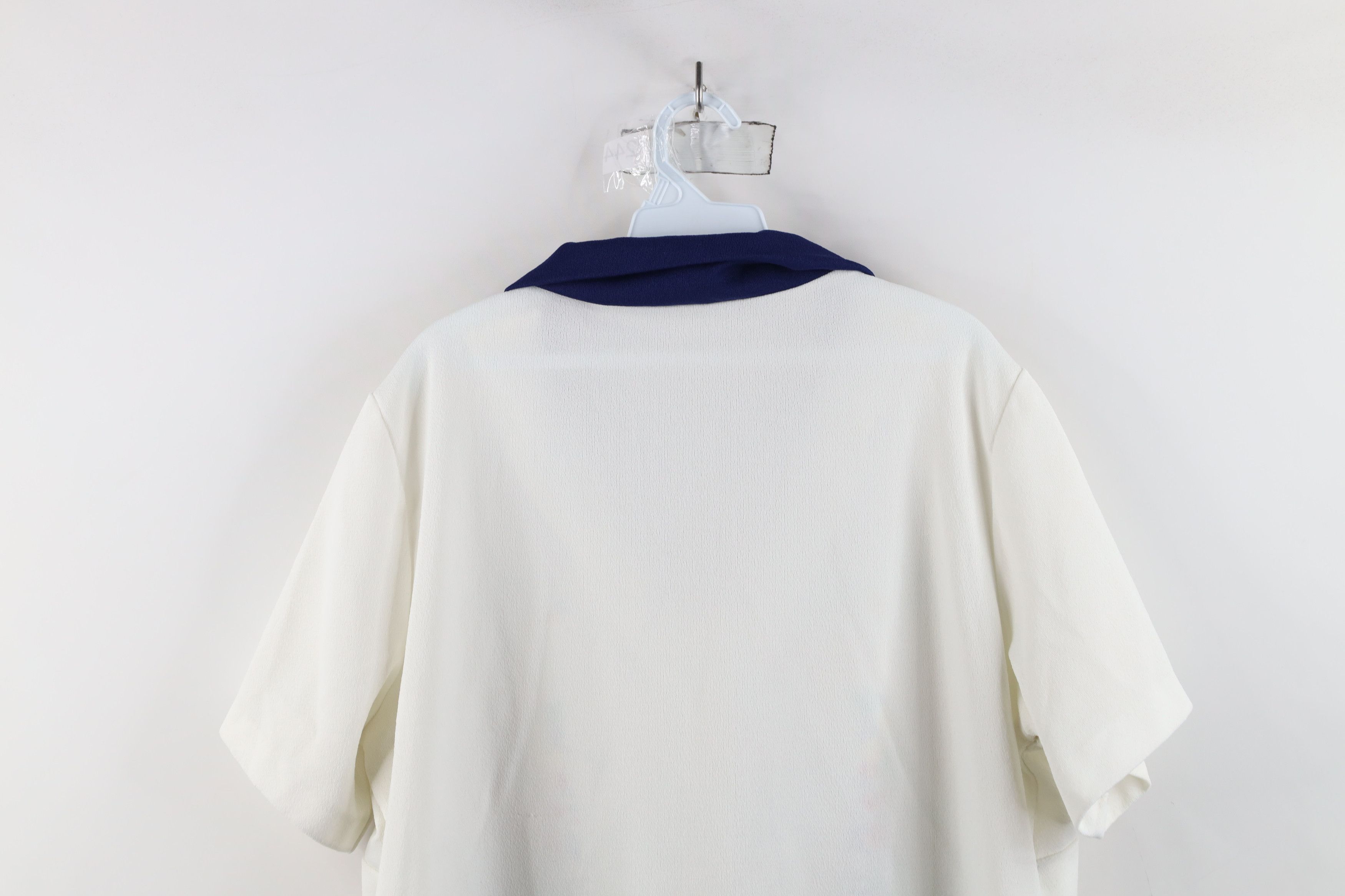Vintage Vintage 70s Mid Century Modern MCM Collared Zip Polo Shirt Size 3XL / US 20-22 - 13 Thumbnail