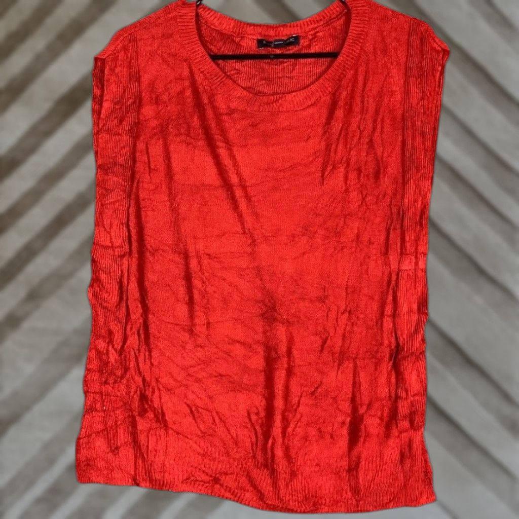 Banana Republic Banana Republic Womens Vest Knit Round Neck Sleeveless M Orange Sweater Casual Workwear Size M / US 6-8 / IT 42-44 - 1 Thumbnail