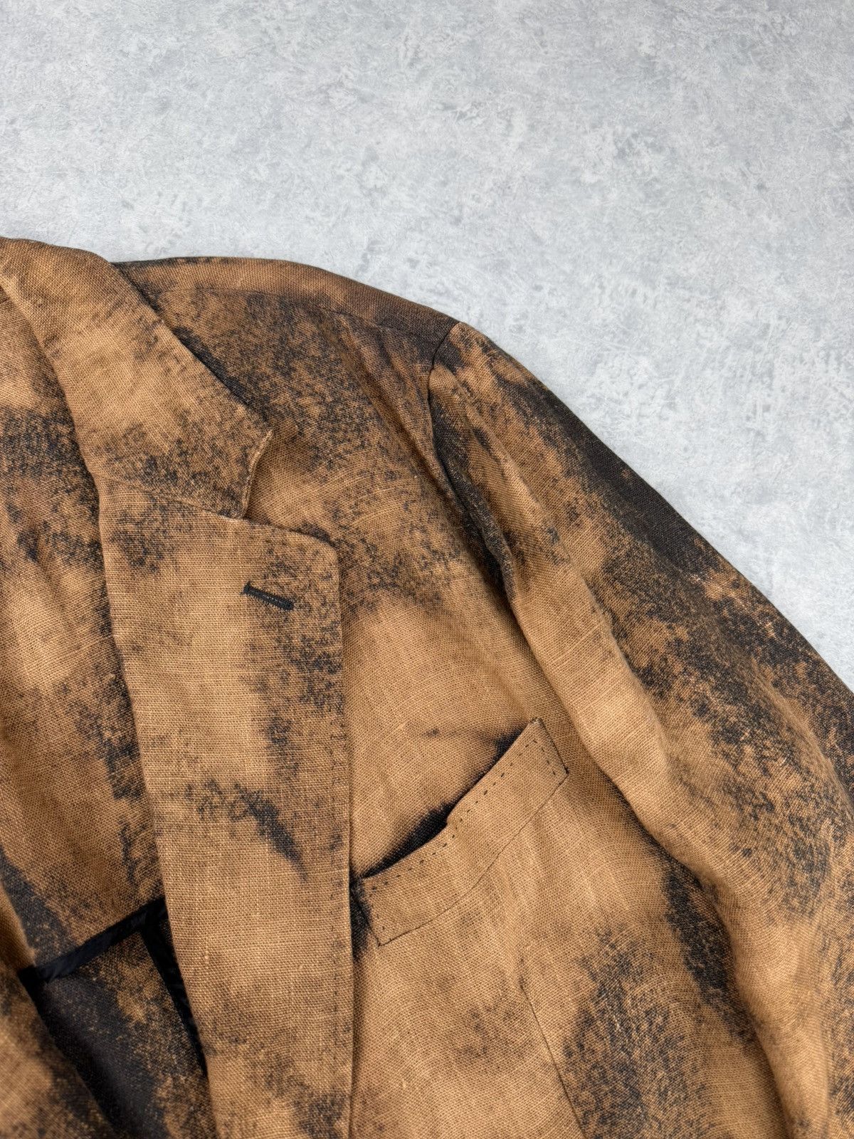Dolce & Gabbana Dolce & Gabbana Linen Blazer Custom Bleach Wash Size 54 Size 44R - 9 Thumbnail