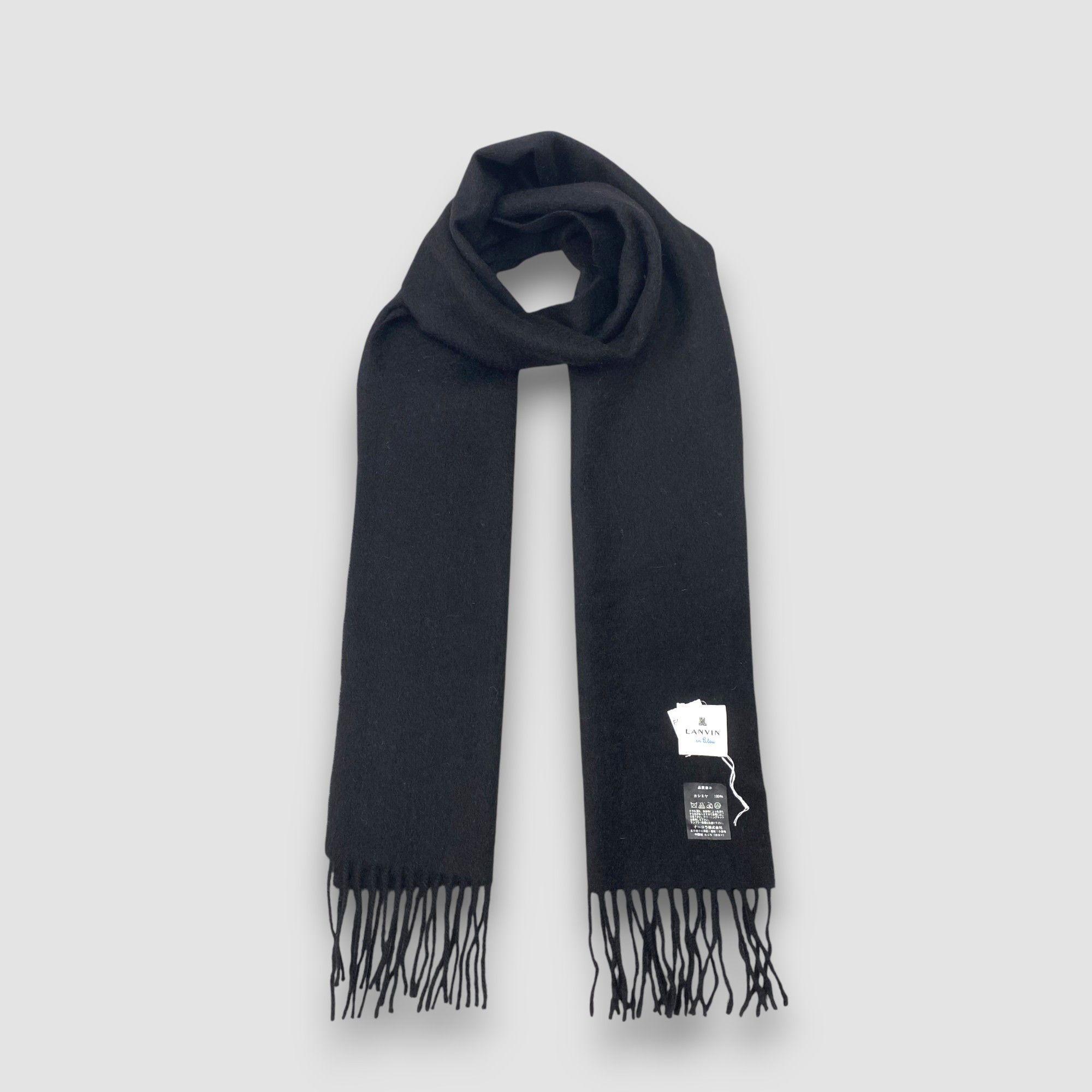 Burberry Vintage Lanvin Scarf Muffler Cashmere Fringe Winter Scarves Size ONE SIZE - 1 Thumbnail
