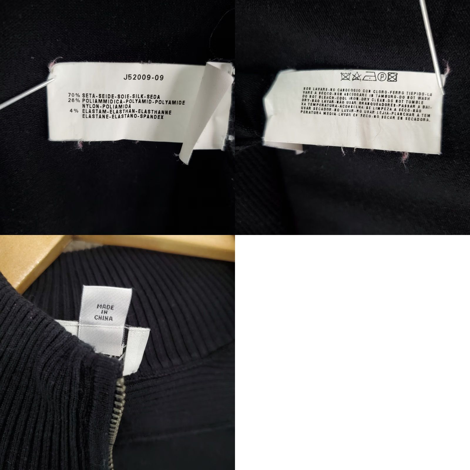Armani ARMANI COLLEZIONI Mens Silk Blend Full Zip Cardigan Jacket Sweater Black Medium Size US M / EU 48-50 / 2 - 9 Thumbnail