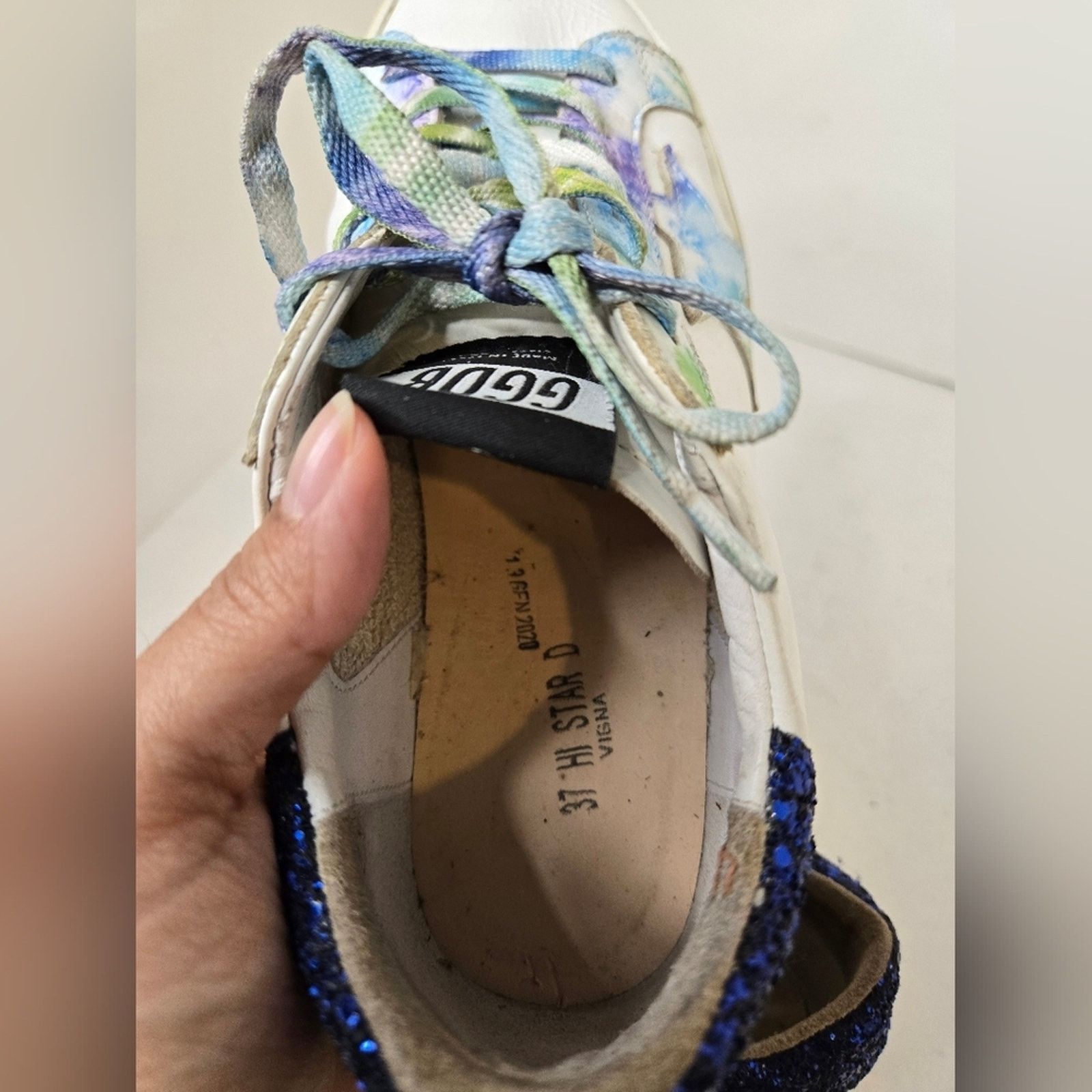 Golden Goose Golden Goose All High Star Tie Die Sneakers Size 37 Size US 6.5 / IT 36.5 - 10 Thumbnail