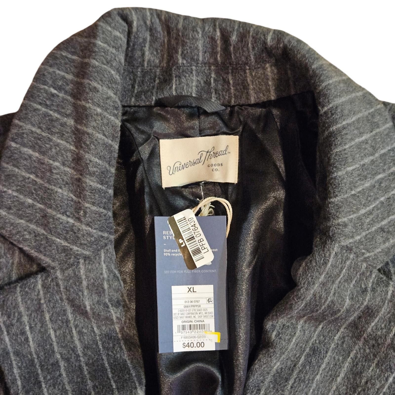 Designer Universal Thread Women's Pinstripe Blazer, Size XL ** NWT Size XL / US 12-14 / IT 48-50 - 3 Thumbnail