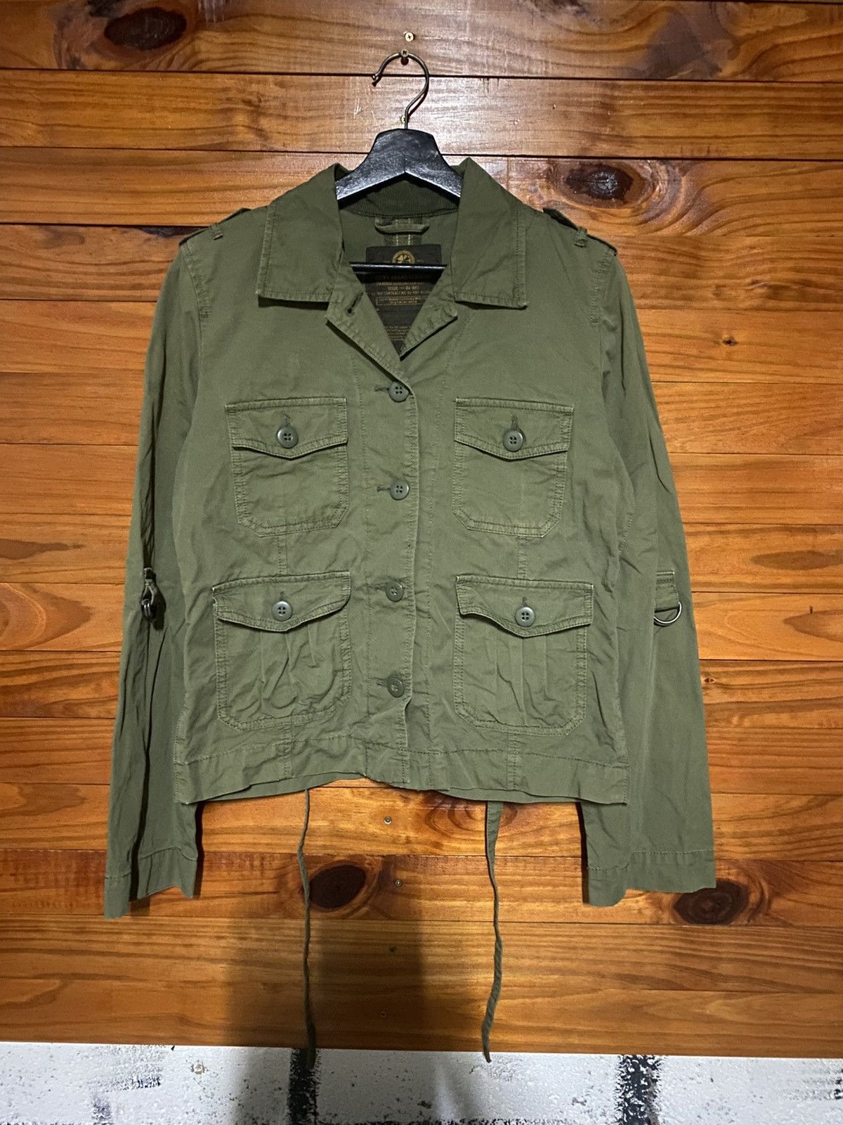 Lucky Brand Lucky Brand Olive Green Utility Jacket Military Field Style Size US S / EU 44-46 / 1 - 3 Thumbnail