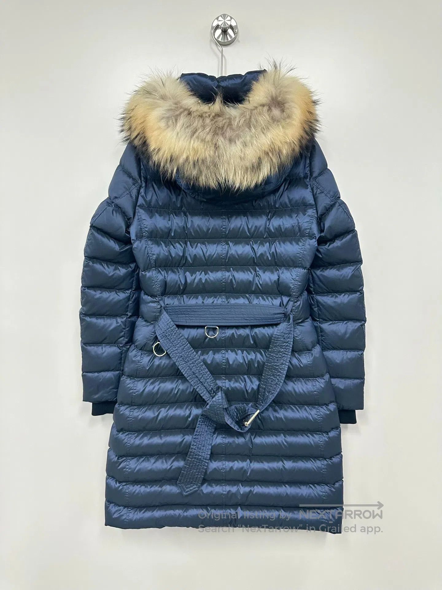 Burberry Burberry Blue Logo Letter Logo Zip-Up Hooded Down Jacket| Size S / US 4 / IT 40 - 2 Thumbnail