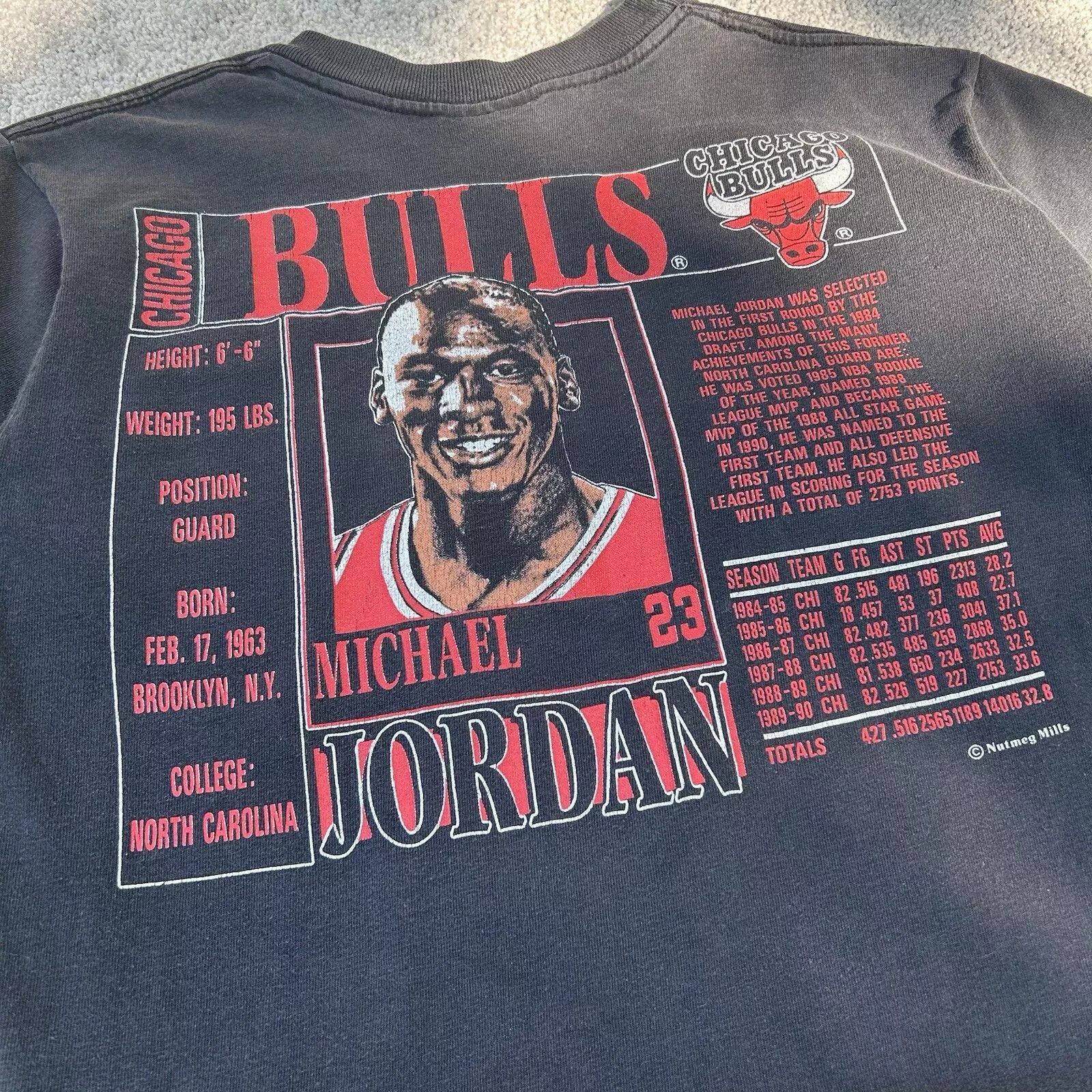 Nutmeg Vintage Michael Jordan Nutmeg Mills Shirt Adult Size US L / EU 52-54 / 3 - 8 Thumbnail