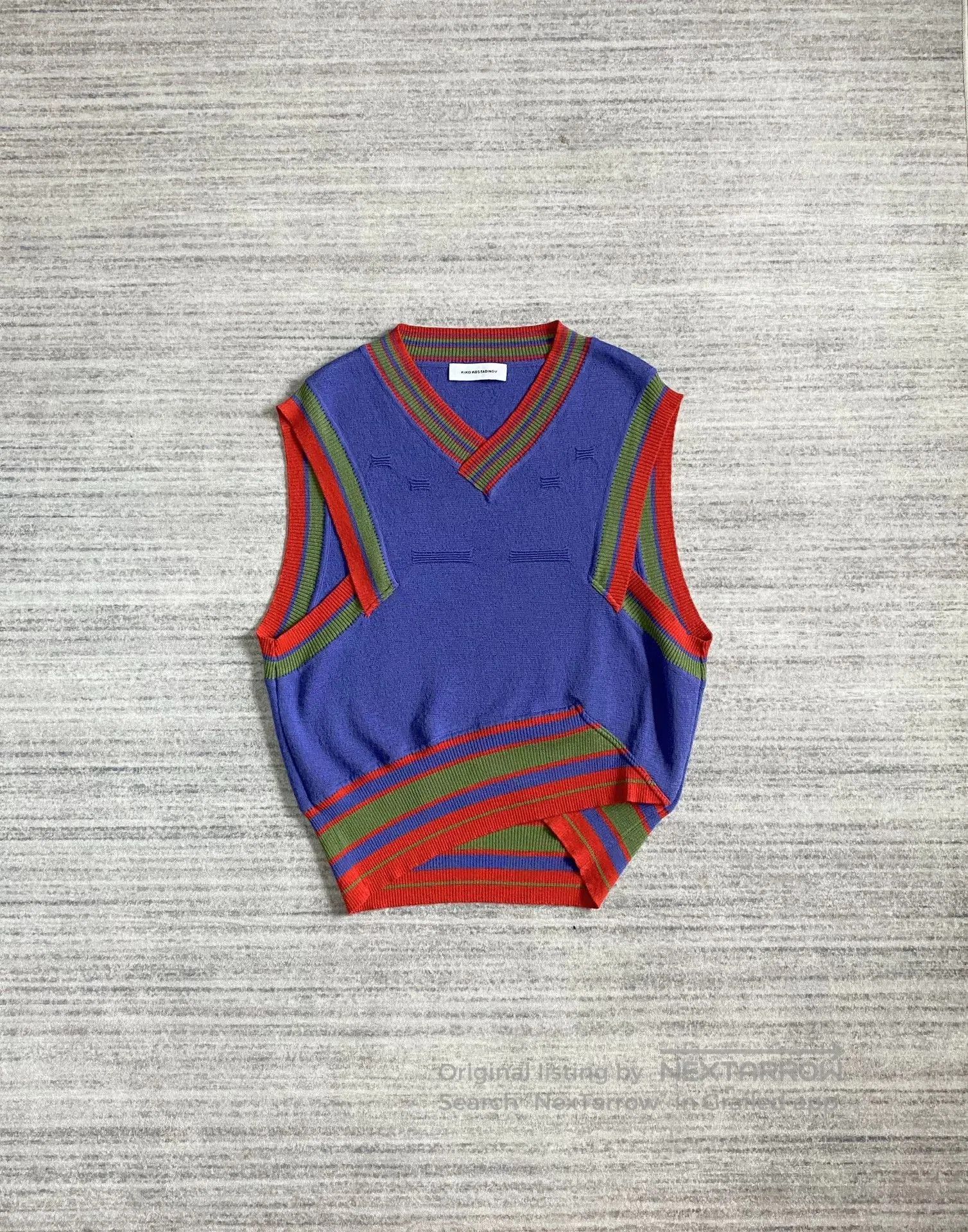 Kiko Kostadinov Kiko Kostadinov Purple Knit Vest with Color Blocks. Size US L / EU 52-54 / 3 - 1 Thumbnail