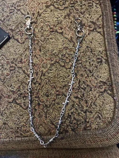 Jewelry Unisex Barbed Wire Link Wallet Key Chain Size ONE SIZE - 3 Thumbnail