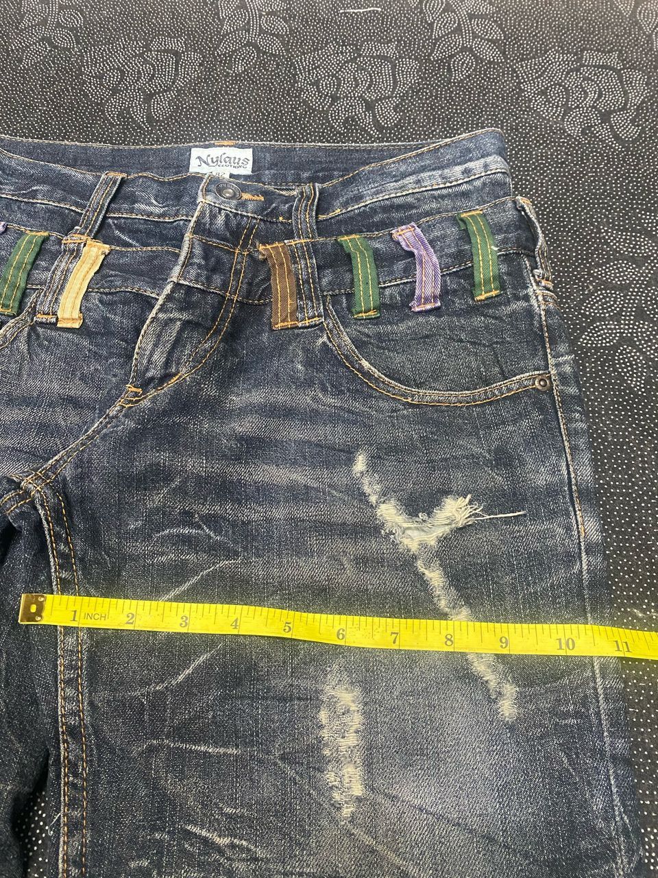 If Six Was Nine 💥 DELETE💥 Vintage Nylaus Double Waist Distressed Denim Size US 32 / EU 48 - 7 Thumbnail
