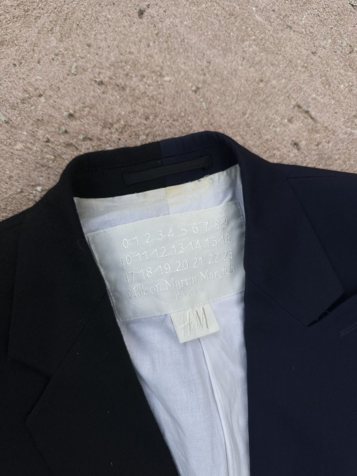 H&M × Maison Margiela Maison Margiela x H&M Blazer Jacket Black/Navy size S-M Size 46L - 3 Thumbnail
