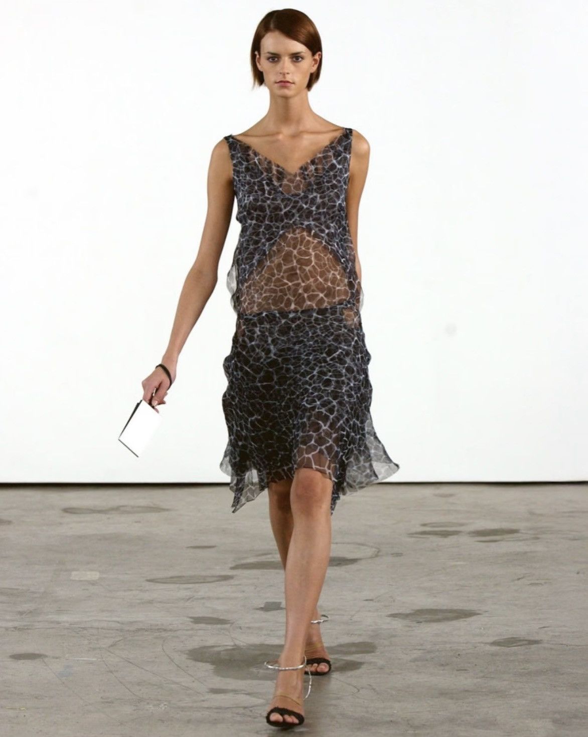 Helmut Lang 2002ss 3D cell print silk layered dress Size S / US 4 / IT 40 - 1 Thumbnail