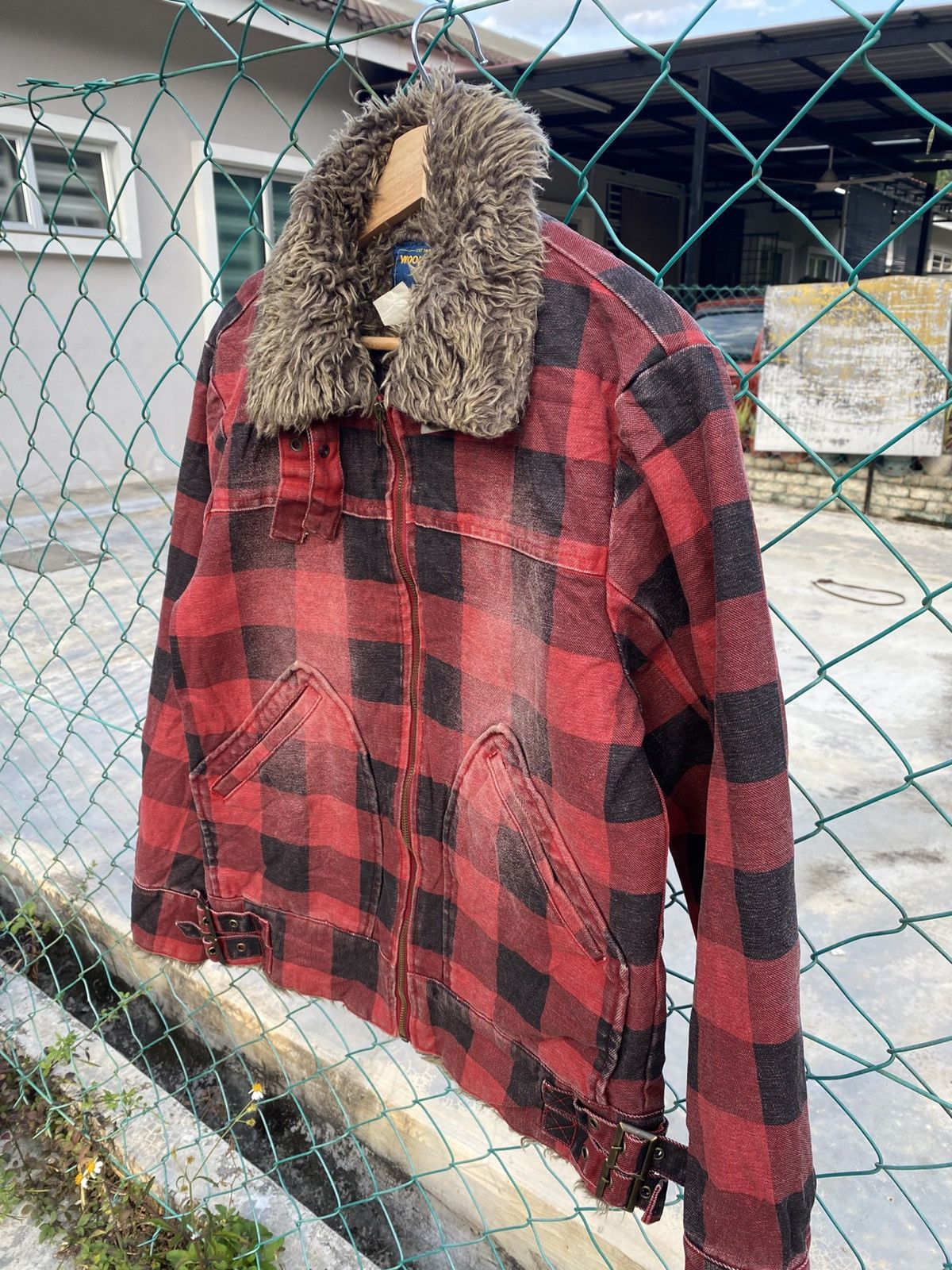 Woolrich Woolen Mills Vintage 90’s Woolrich buffallo plaid canvas biker jacket Size US M / EU 48-50 / 2 - 4 Thumbnail