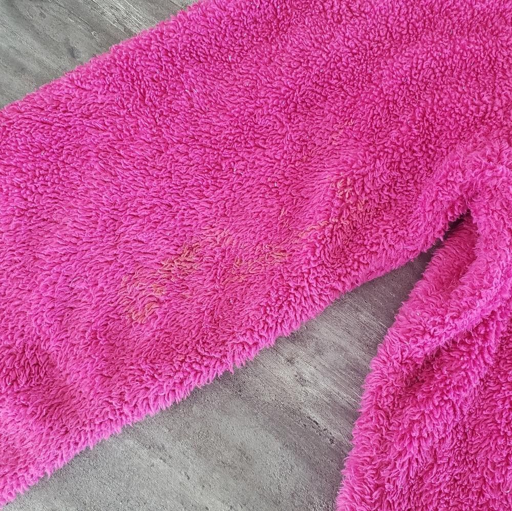 Faded Glory Pink Vibrant FG Plush Vneck Sweater Size L / US 10 / IT 46 - 3 Thumbnail
