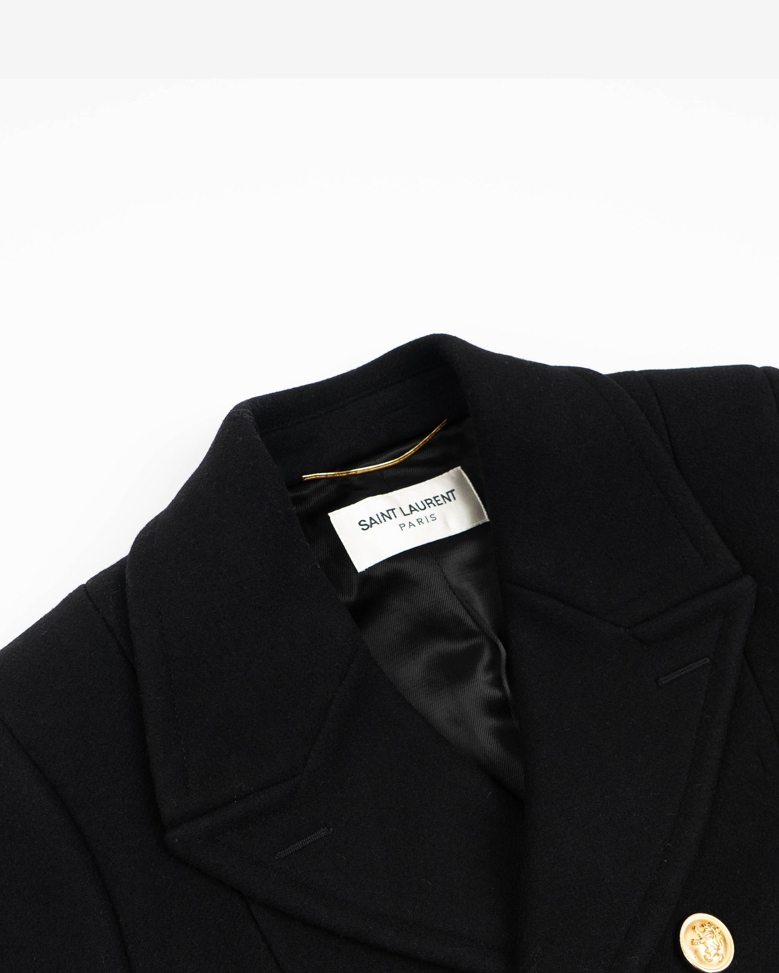 Saint Laurent Paris Palladium Officier Coat Women's (FW16) Size XS / US 0-2 / IT 36-38 - 4 Thumbnail