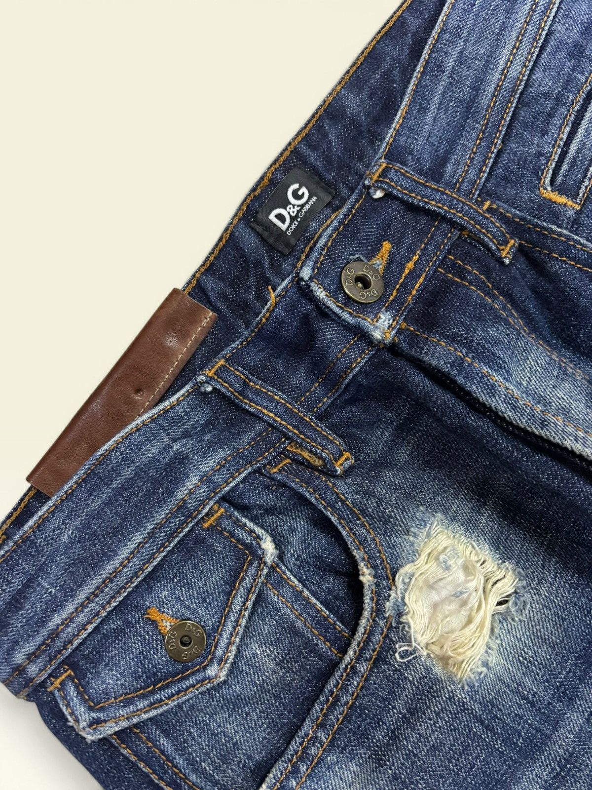 Dolce & Gabbana Italy Dolce & Gabbana Distress Faded Jeans Size US 29 - 6 Thumbnail