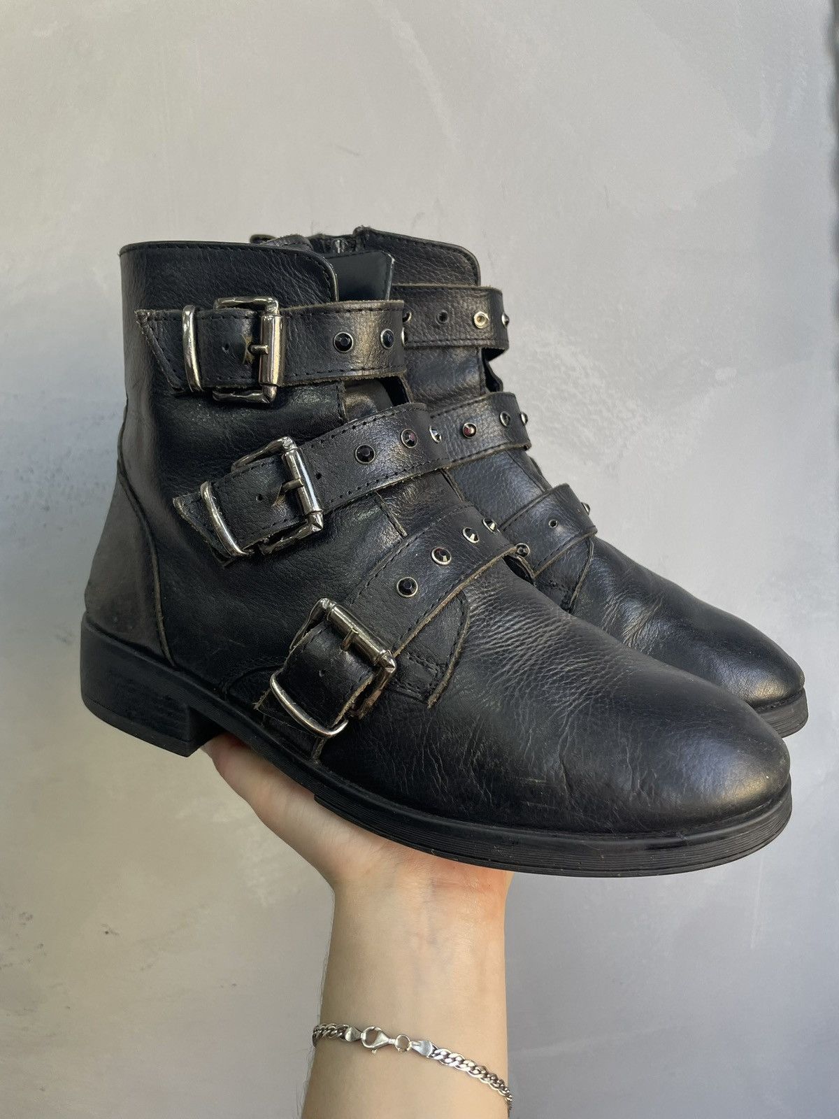 If Six Was Nine Rare If six was nine style leather gothic boots guidi vibe Size US 7.5 / EU 40-41 - 1 Thumbnail