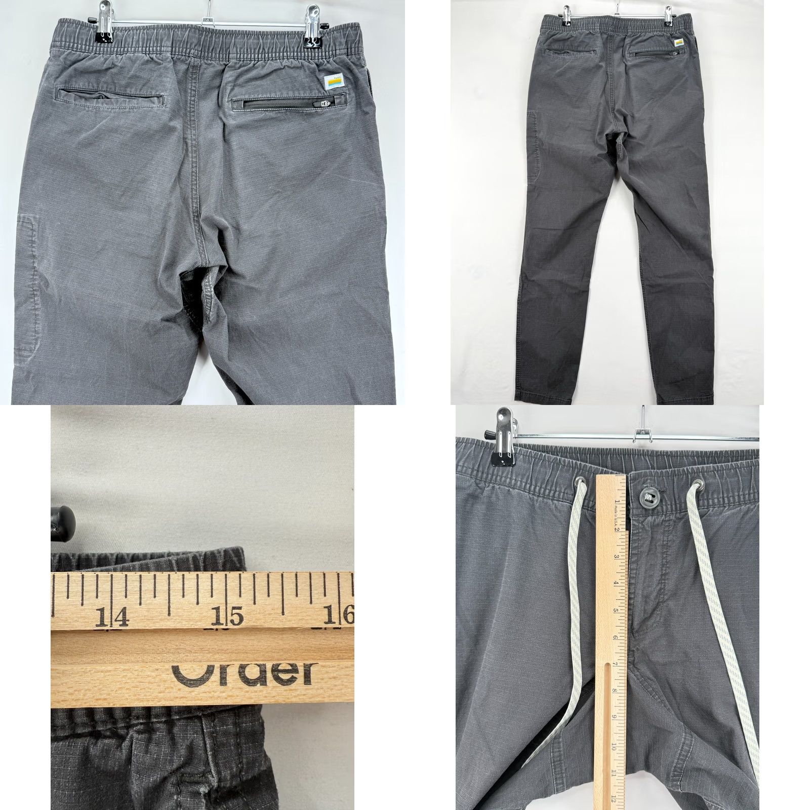 Vuori Vuori Mens Medium Ripstop Climber Pant Gray Drawstring Stretch Athleisure V412 Pants M Size US 31 - 8 Thumbnail
