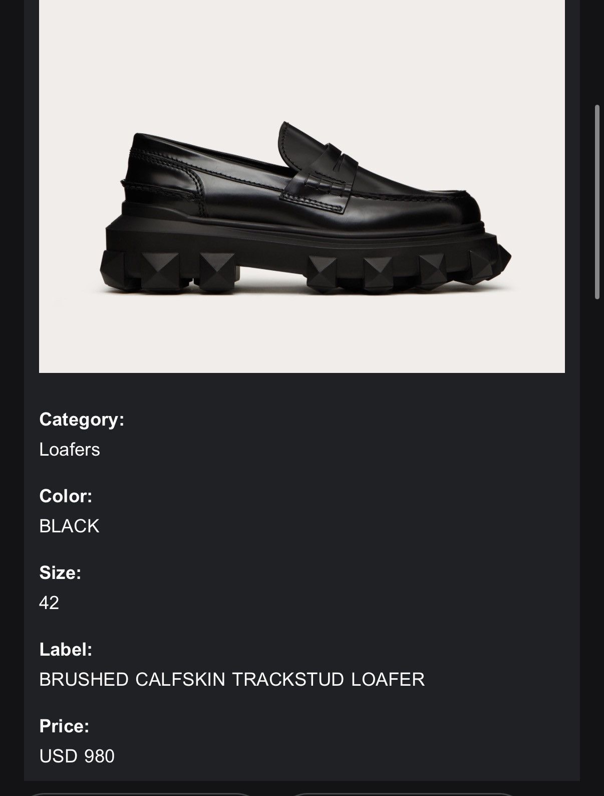 Valentino Valentino Calf Leather Loafer Size US 9 / EU 42 - 1 Thumbnail