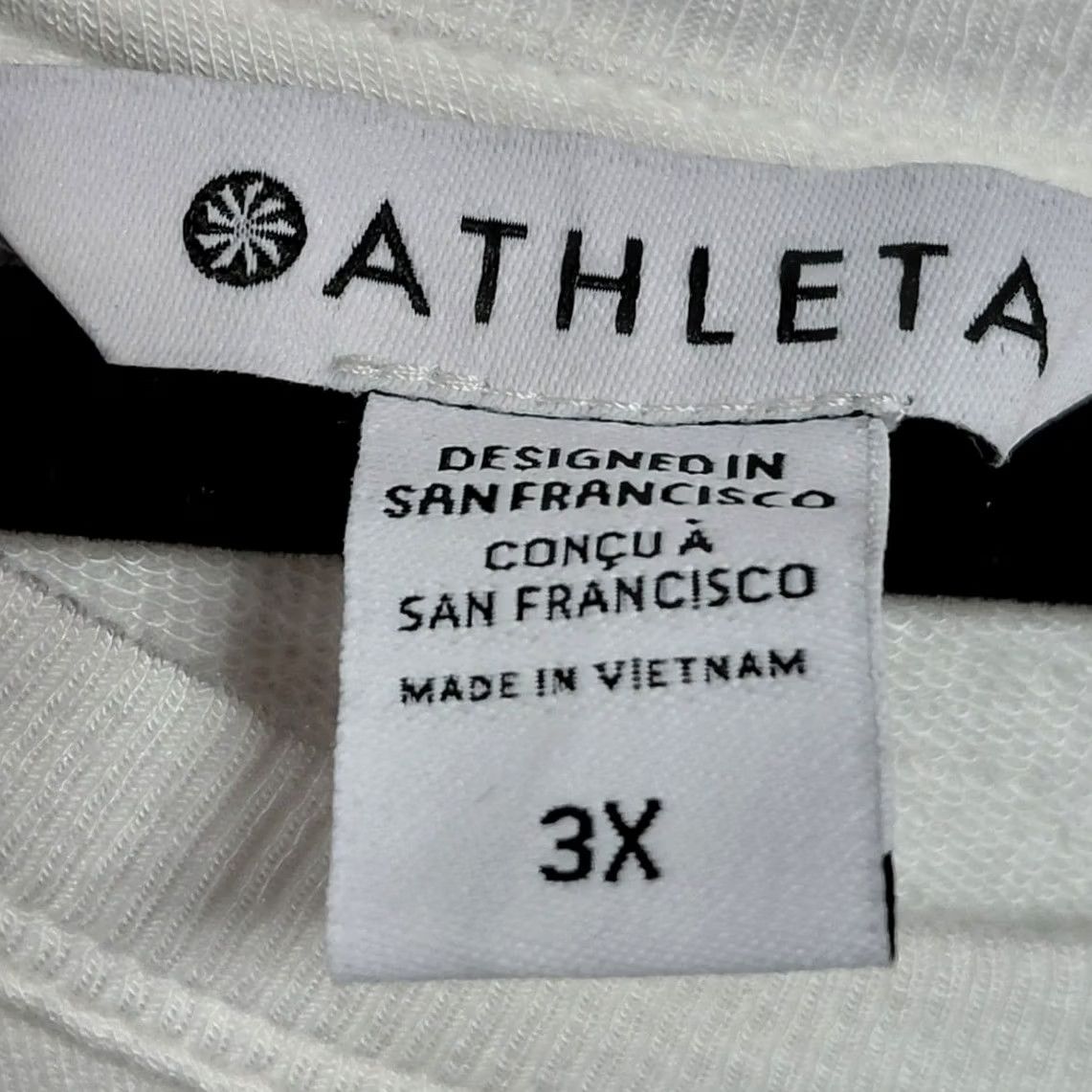 Athleta NWT Athleta White Long Sleeve Top Solid Knit Women size 3X Crew Neck Pullover Relaxed Fit Modal Spandex Everyday Casual Size XXL / US 16-18 / IT 52-54 - 4 Thumbnail
