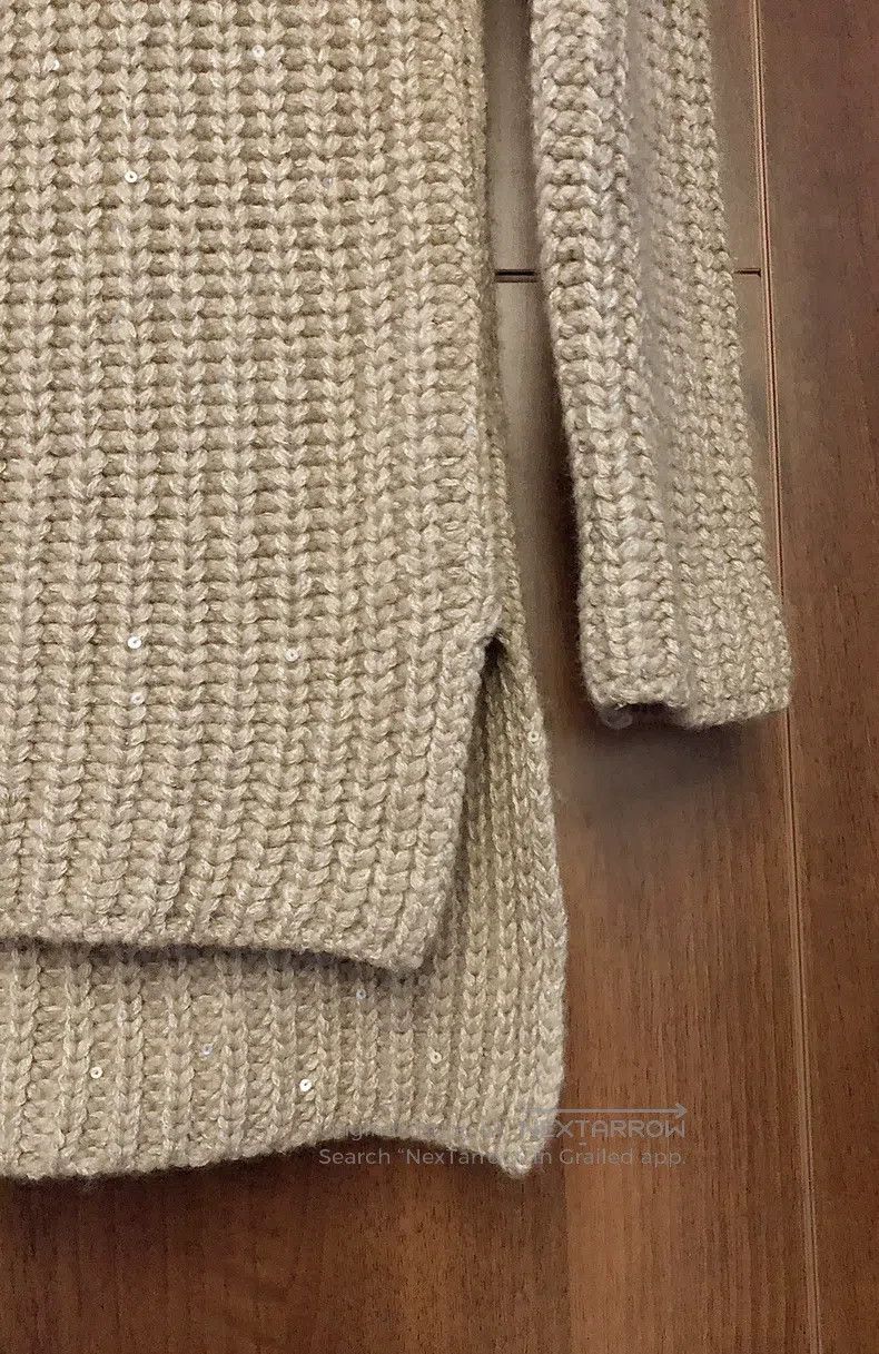 Brunello Cucinelli Brunello Cucinelli Cashmere and Glitter Fox Fur Collar Swe Size XS / US 0-2 / IT 36-38 - 4 Thumbnail