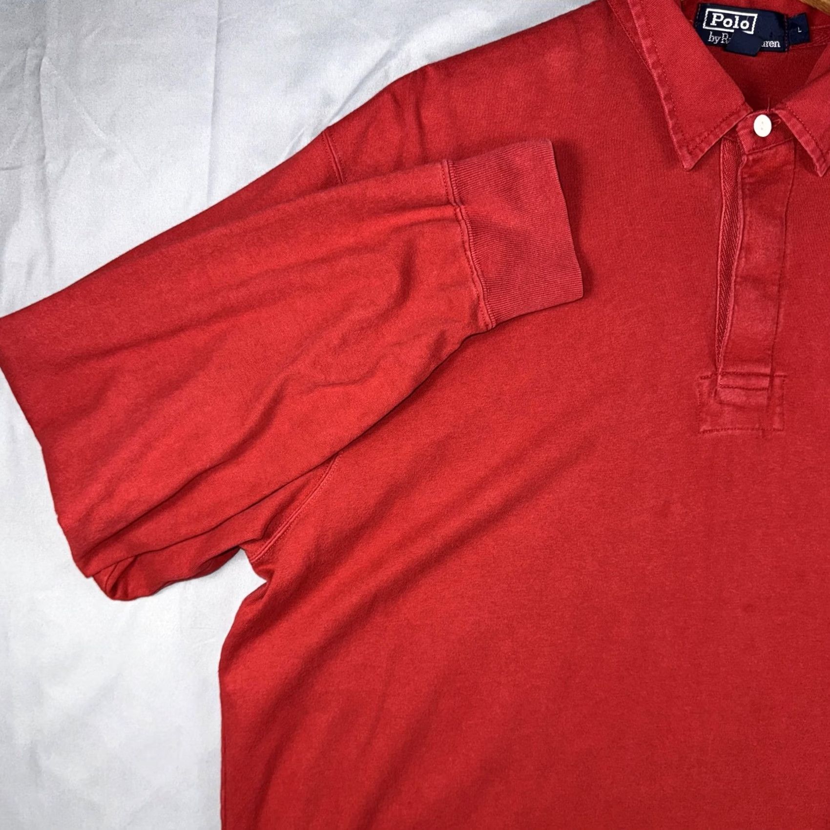 Polo Ralph Lauren Vintage Polo Ralph Lauren Polo Shirt Mens Large Red Long Sleeve Pony Logo Size US L / EU 52-54 / 3 - 5 Thumbnail