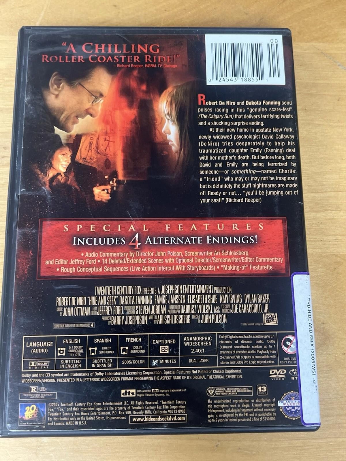 Other Hide and Seek - DVD - GOOD Size ONE SIZE - 9 Thumbnail