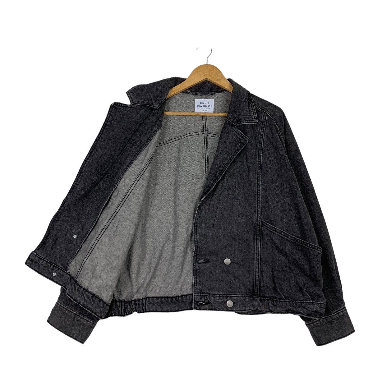 Japanese Brand COEN Usa Cotton Double Breasted Denim Jacket #1101-C50 Size US M / EU 48-50 / 2 - 9 Thumbnail