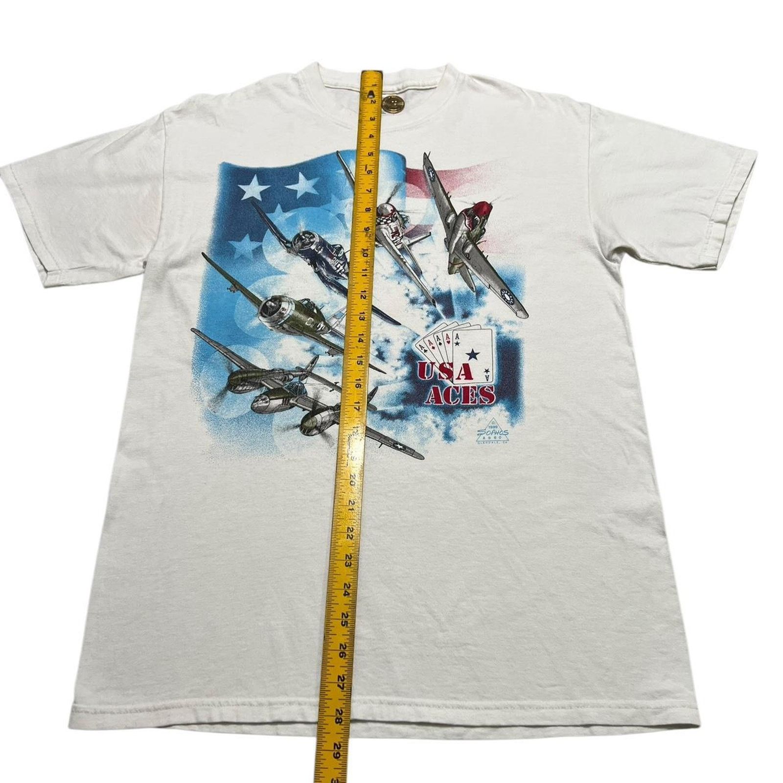 Hanes Vintage Sophos 90s Men Sz M USA Aces Airplane Tee Shirt M Size US M / EU 48-50 / 2 - 5 Thumbnail