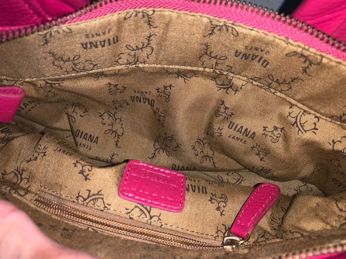 Branded Leather Diana Janes Bag Pink Leather Vintage Size ONE SIZE - 6 Thumbnail