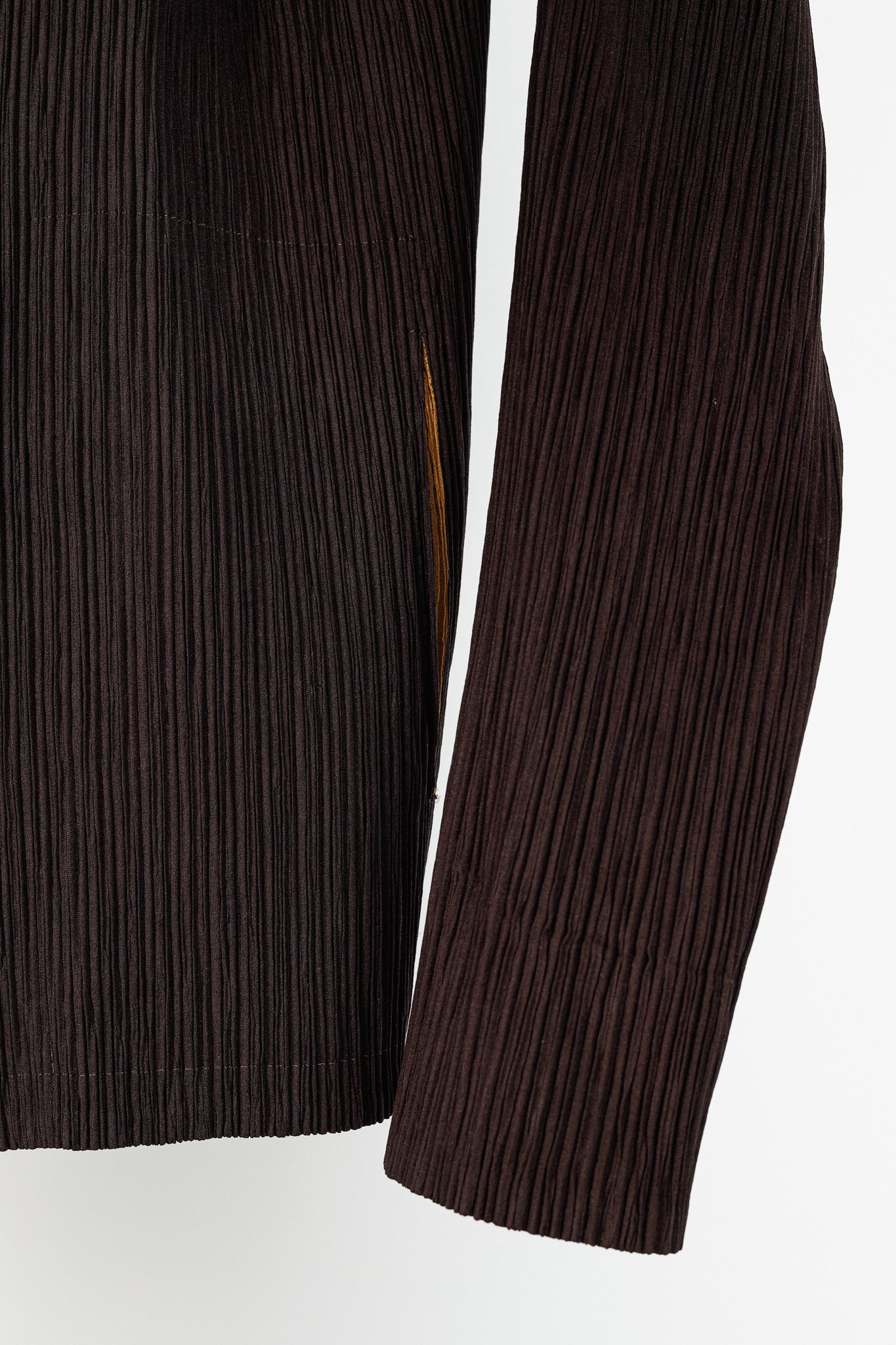 Issey Miyake Issey Miyake Brown Pleated-Satin Blazer Size M / US 6-8 / IT 42-44 - 5 Thumbnail