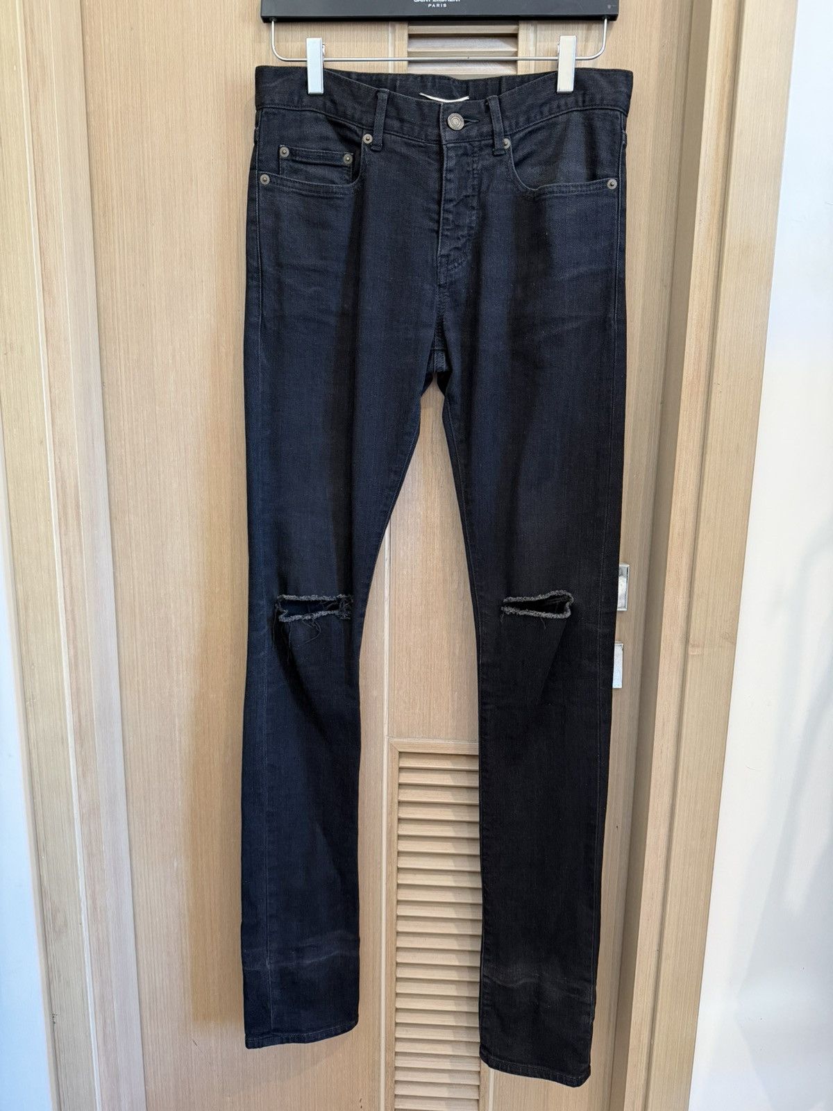 Saint Laurent Paris Saint Laurent SS14 Knee Cut Distressed Denim Size US 28 / EU 44 - 1 Thumbnail