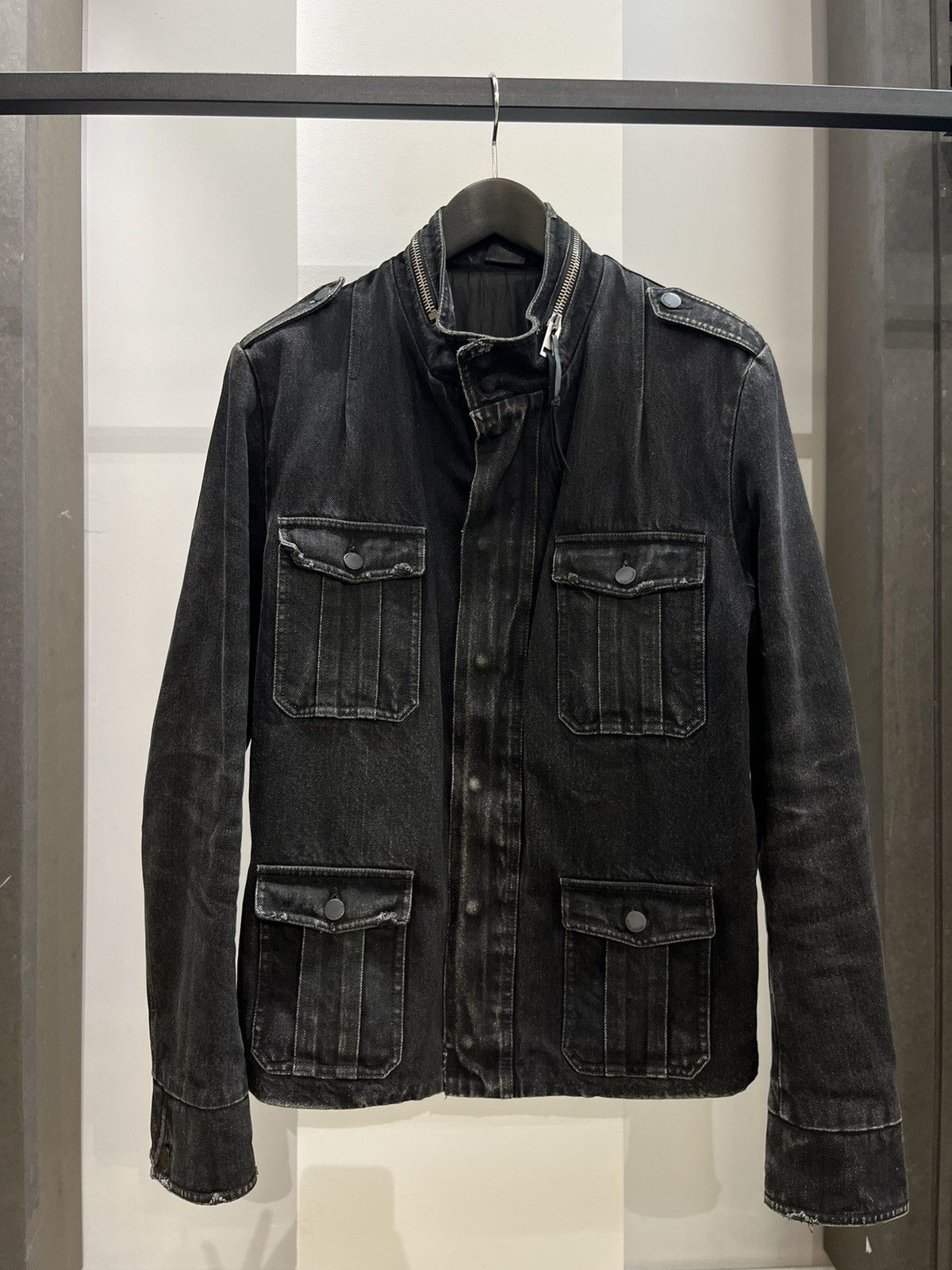 Dior Dior Homme AW05 M65 Cargo Black Denim Jacket | Grailed