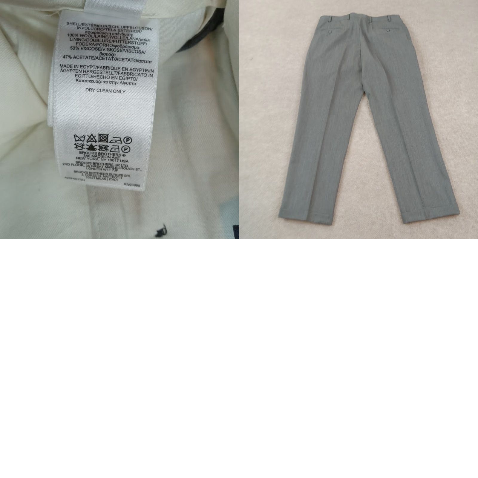 Brooks Brothers Brooks Brothers Gray Madison Straight Wool Dress Pants Men 38x30 (36x29 Actual) Regular Size US 36 / EU 52 - 8 Thumbnail