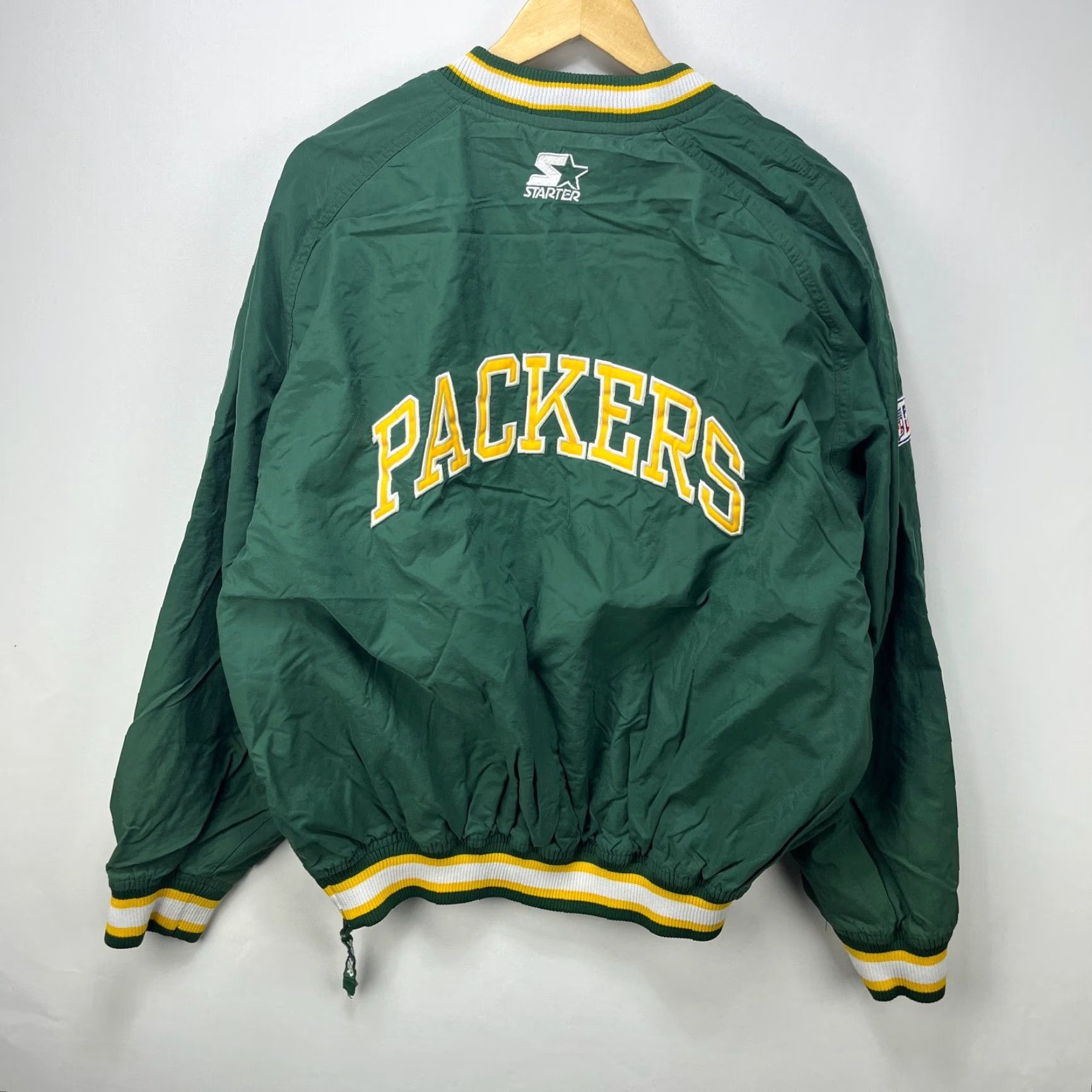 Starter VINTAGE Green Bay Packers Starter Windbreaker Jacket XL Mens NFL Front Pullover Size US XL / EU 56 / 4 - 3 Thumbnail