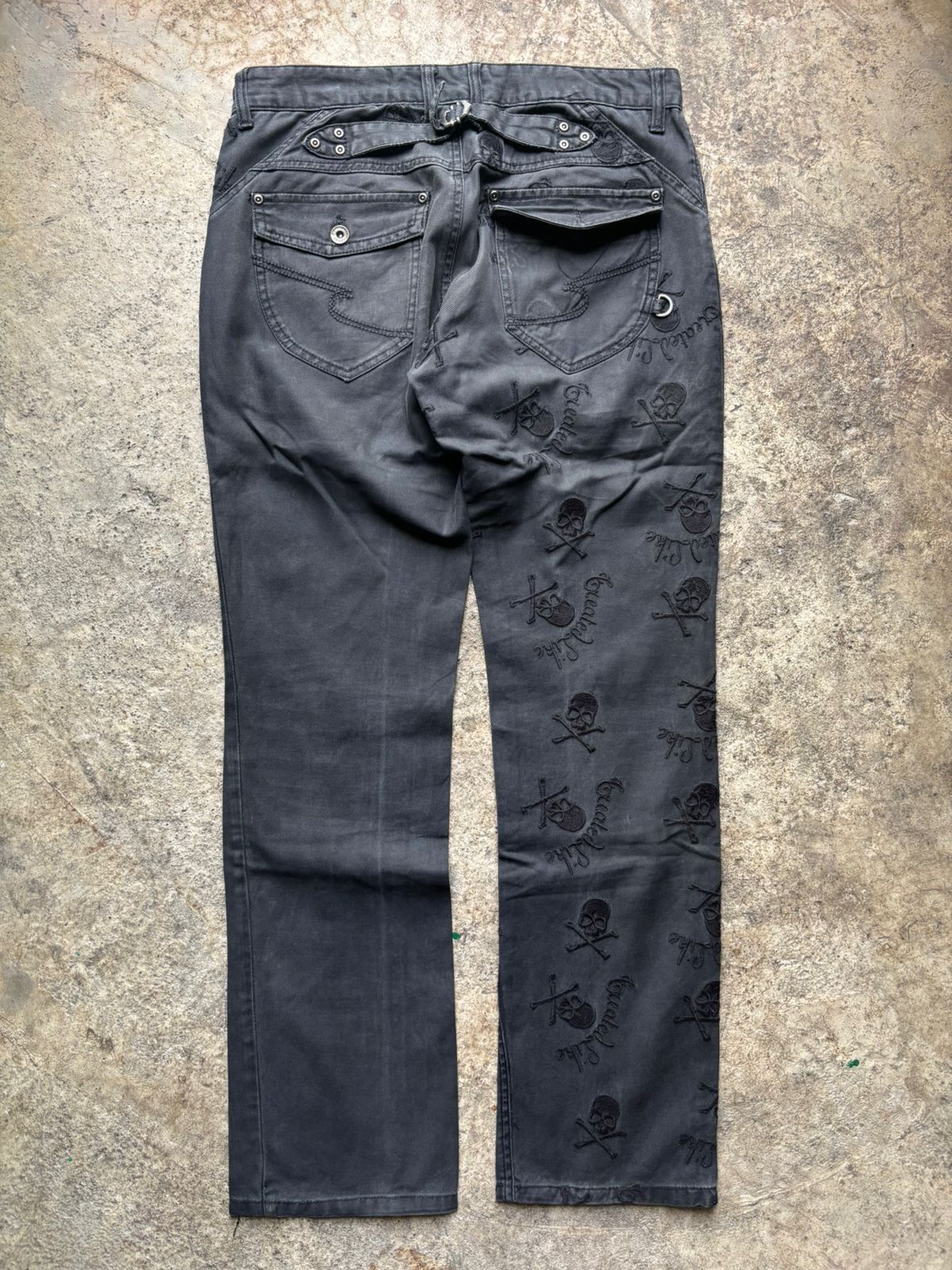 Japanese Brand 2000s Semantic Design Japan Skull Poem SeditionariesPants Size US 30 / EU 46 - 1 Thumbnail