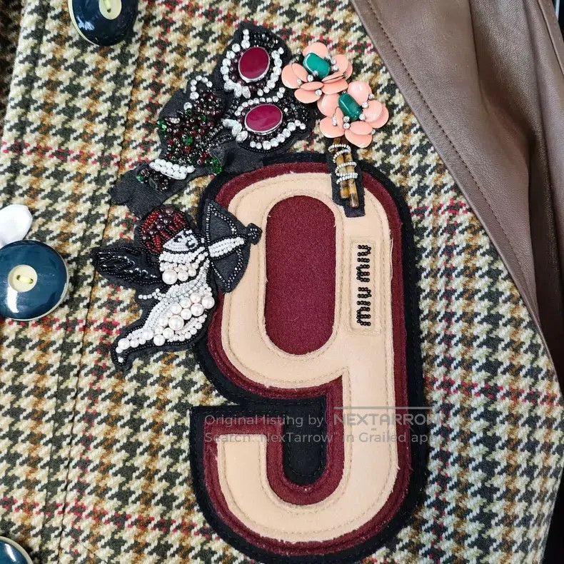 Miu Miu Miu Miu 40 Tweed heavy industry embroidery coat Size M / US 6-8 / IT 42-44 - 4 Thumbnail