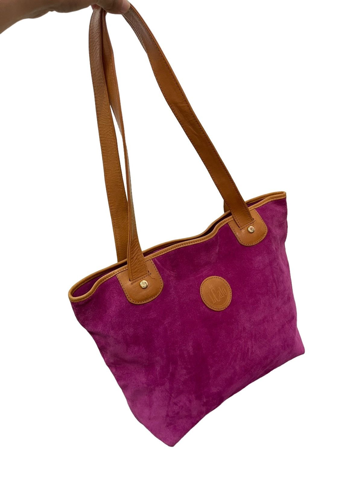 Japanese Brand Full Leather Suede LCalo Italy Shoulder Bag 2🟩 Size ONE SIZE - 2 Thumbnail