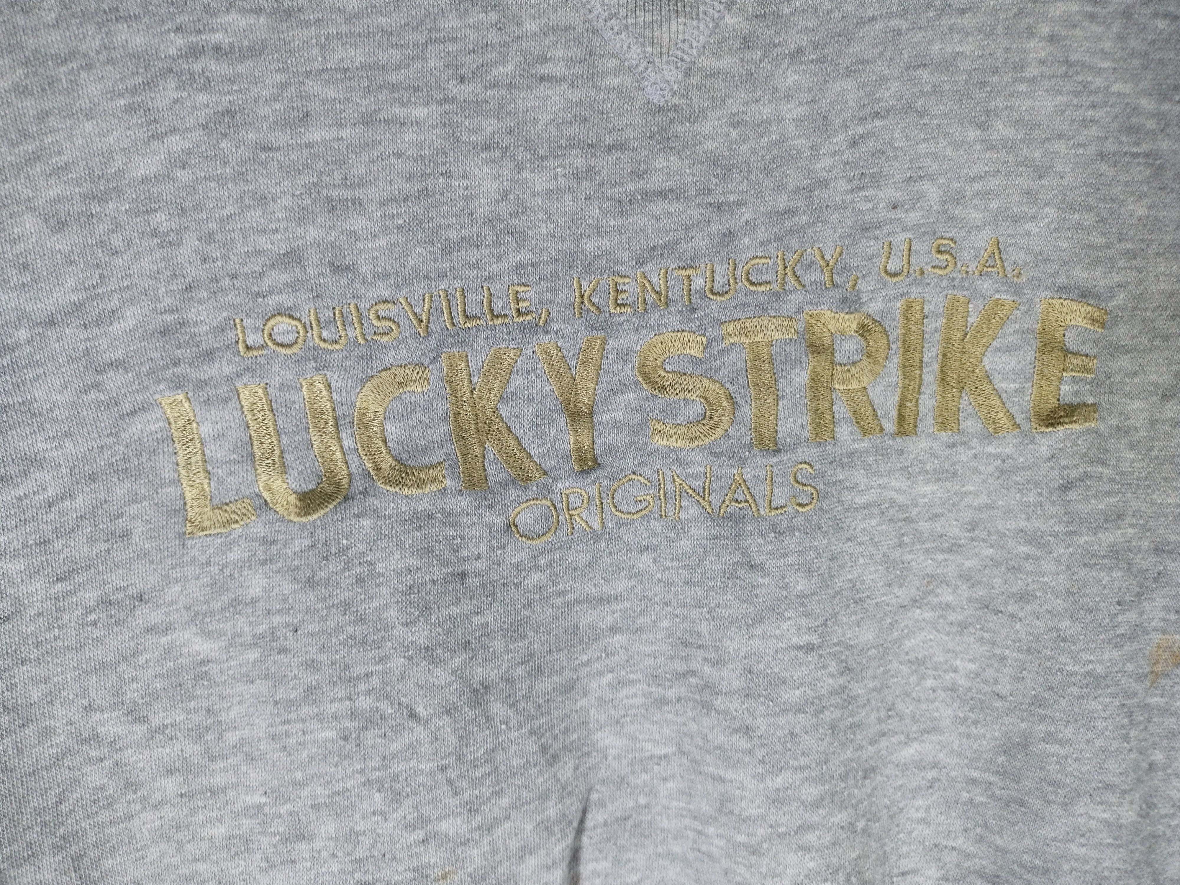Vintage Vintage Lucky Strike Embroidered Baggy Sweatshirt Size US M / EU 48-50 / 2 - 2 Thumbnail