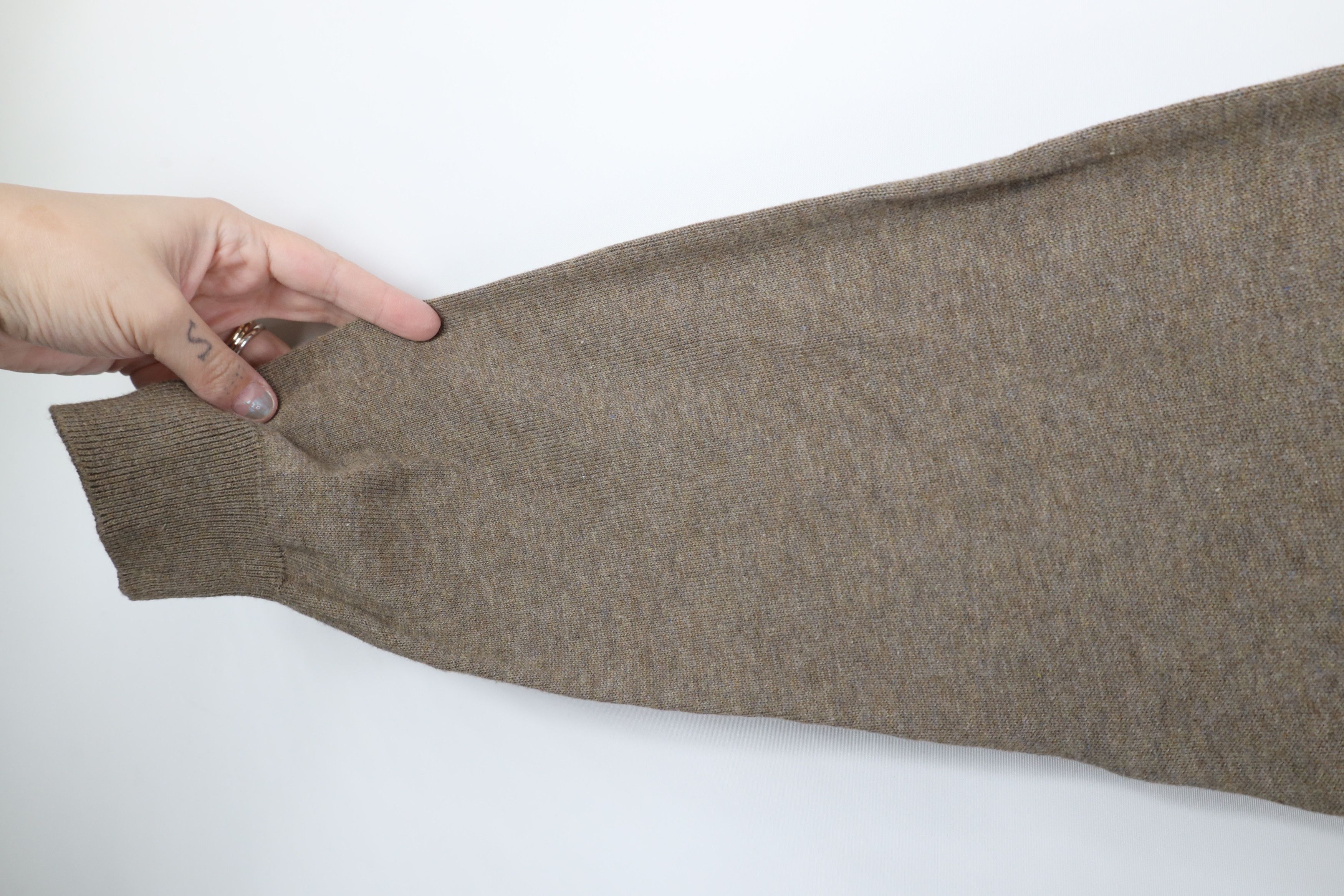 Vintage Vintage 90s Streetwear Cotton Knit Mock Neck Sweater Size US L / EU 52-54 / 3 - 7 Thumbnail