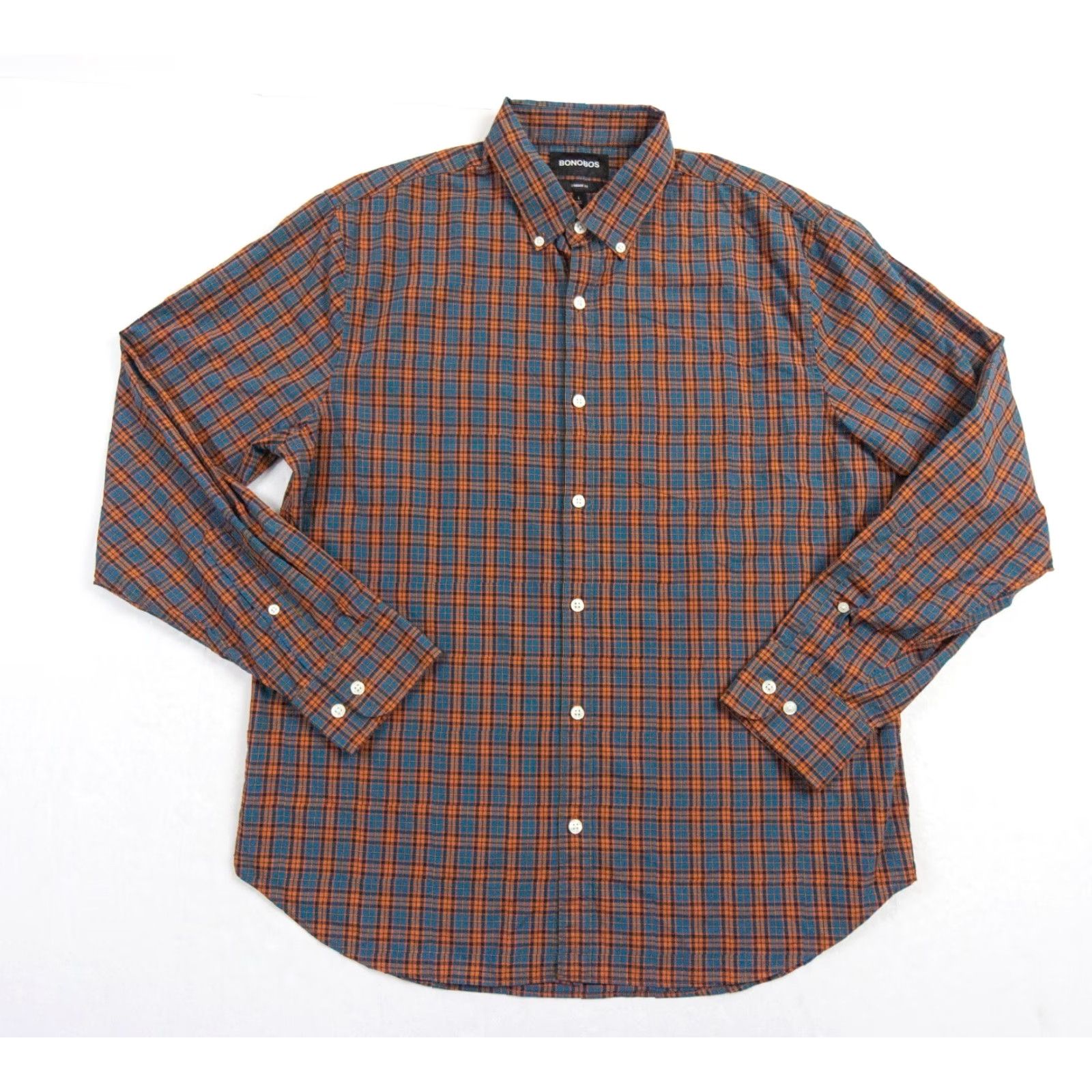 Bonobos Bonobos Shirt Mens Large Button-Down Long Sleeve Standard Fit Business Dress - Multicolor Cotton Size 42R - 2 Thumbnail