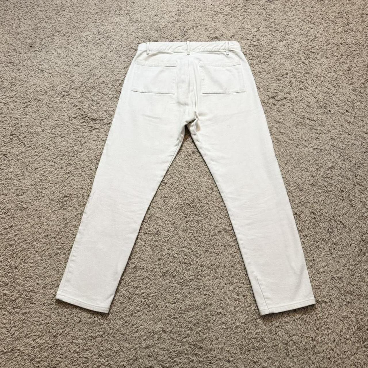 Alex Crane Alex Crane White Canvas Jeans Slightly Cropped Pants Size US 30 / EU 46 - 7 Thumbnail