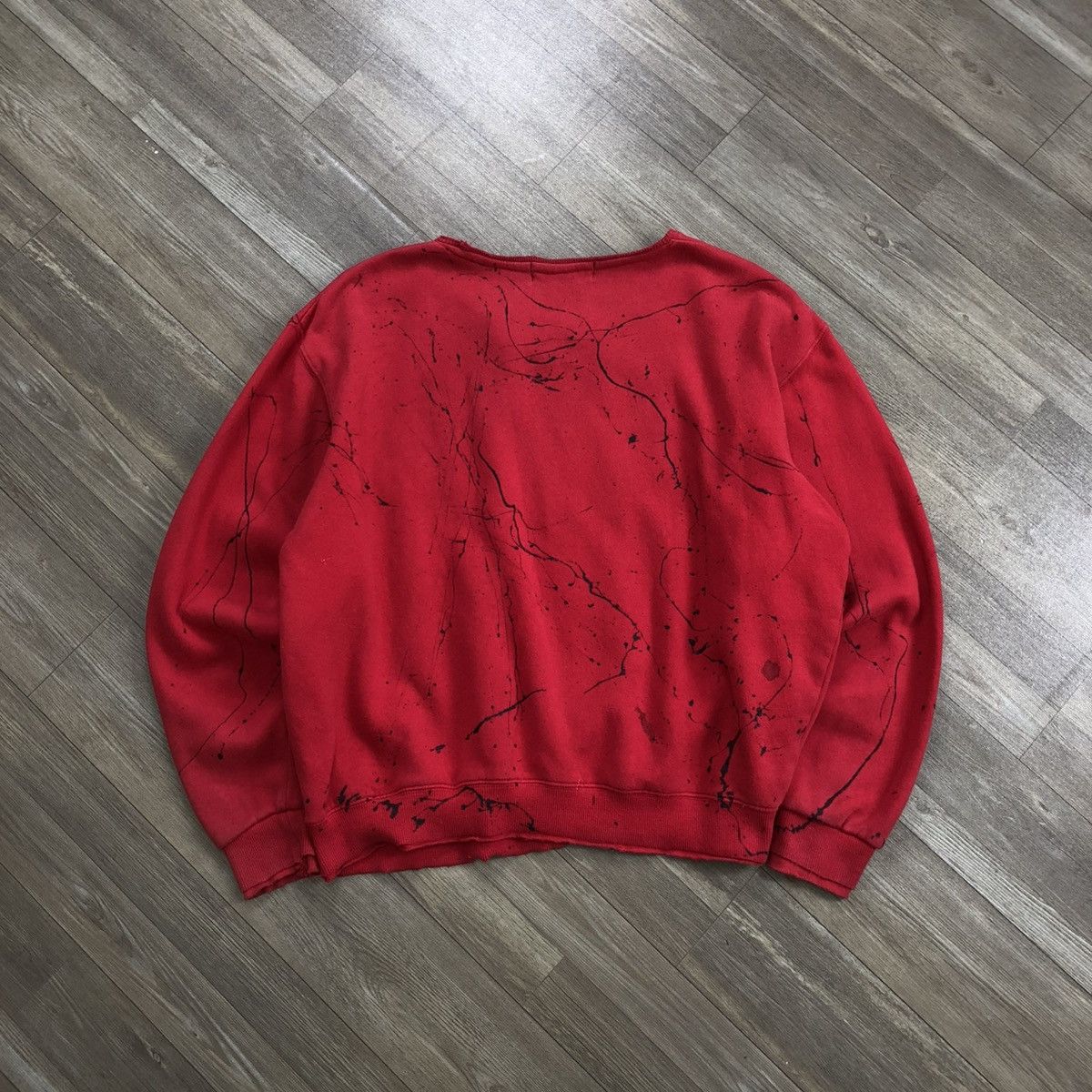 If Six Was Nine × Japanese Brand × Le Grande Bleu (L.G.B.) 2000s Destroy Distressed Painted Lgb Punk Style Sweatshirt Size US S / EU 44-46 / 1 - 16 Thumbnail