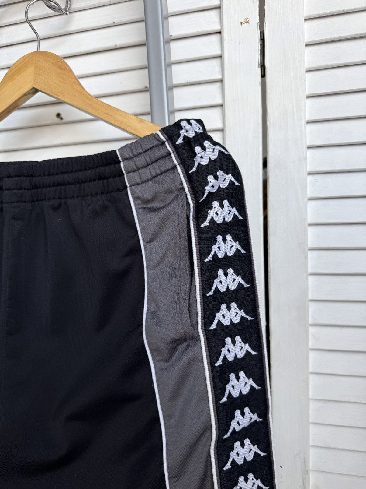 Kappa Kappa Banda Track Pants Logo Tape Joggers Monogram Black Y2K Size US 32 / EU 48 - 7 Thumbnail