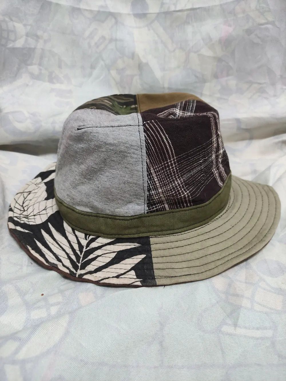 Japanese Brand FCLIFE PATCHWORK MULTI DESIGN REVERSIBLE BUCKET HAT Size ONE SIZE - 6 Thumbnail