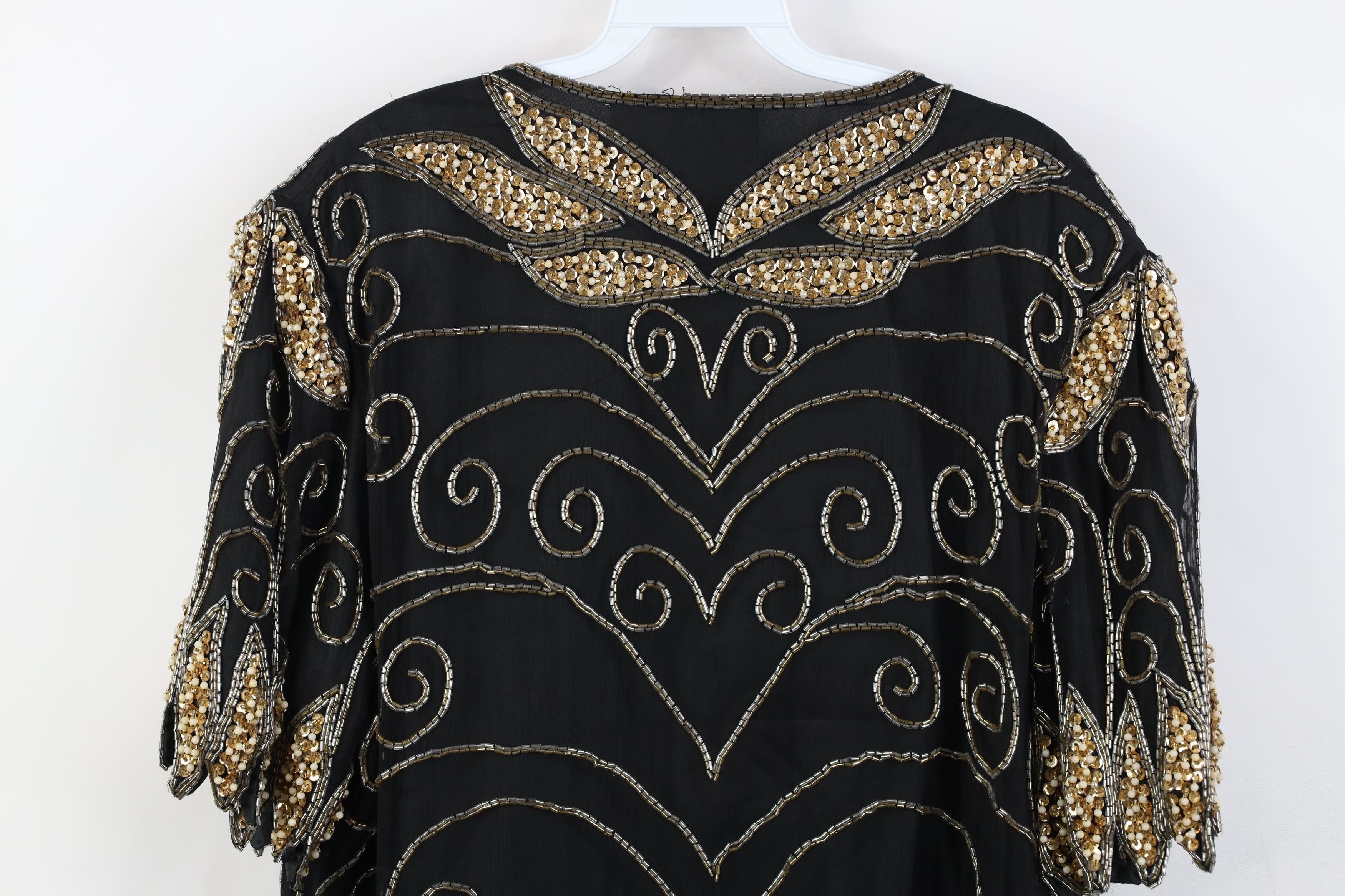 Vintage Vintage 80s 90s Streetwear Beaded Pullover Shirt Jacket Size XL / US 12-14 / IT 48-50 - 10 Thumbnail