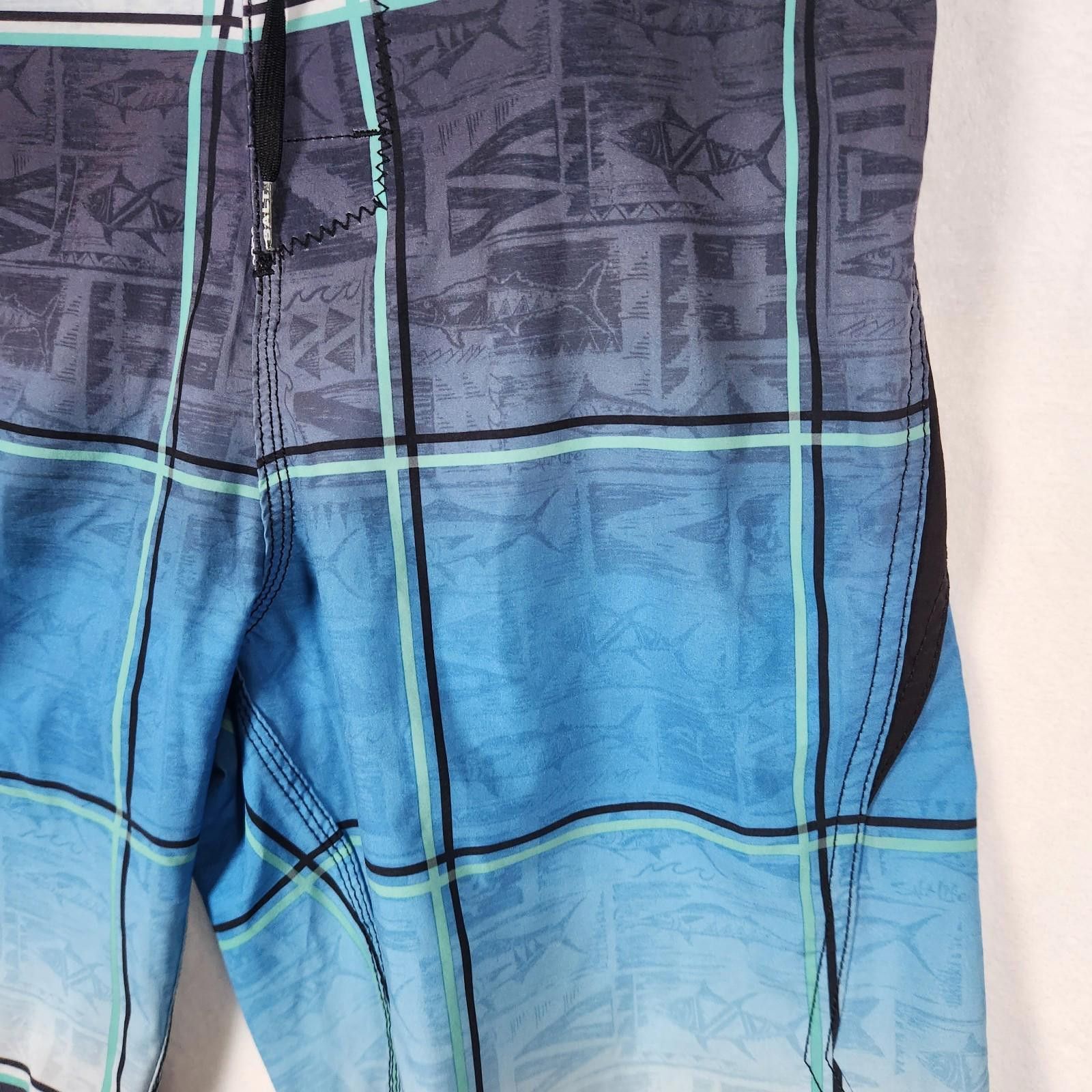 Designer Salt Life Vapor Stretch Board Shorts Blue Mens Size 34 Size US 32 / EU 48 - 2 Thumbnail