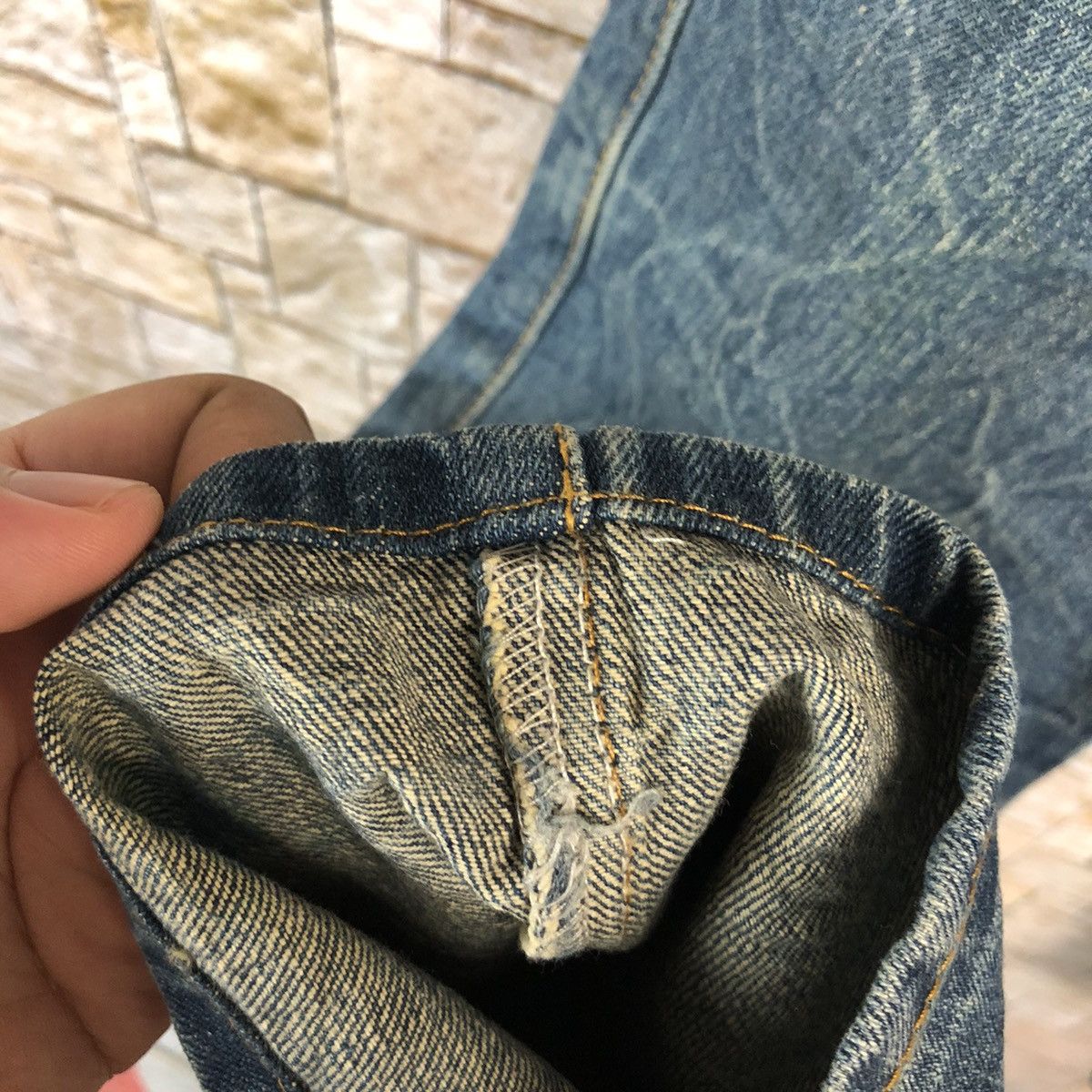 Japanese Brand Le John Blue Double Waist Denim Pants #A159 Size US 26 / EU 42 - 13 Thumbnail