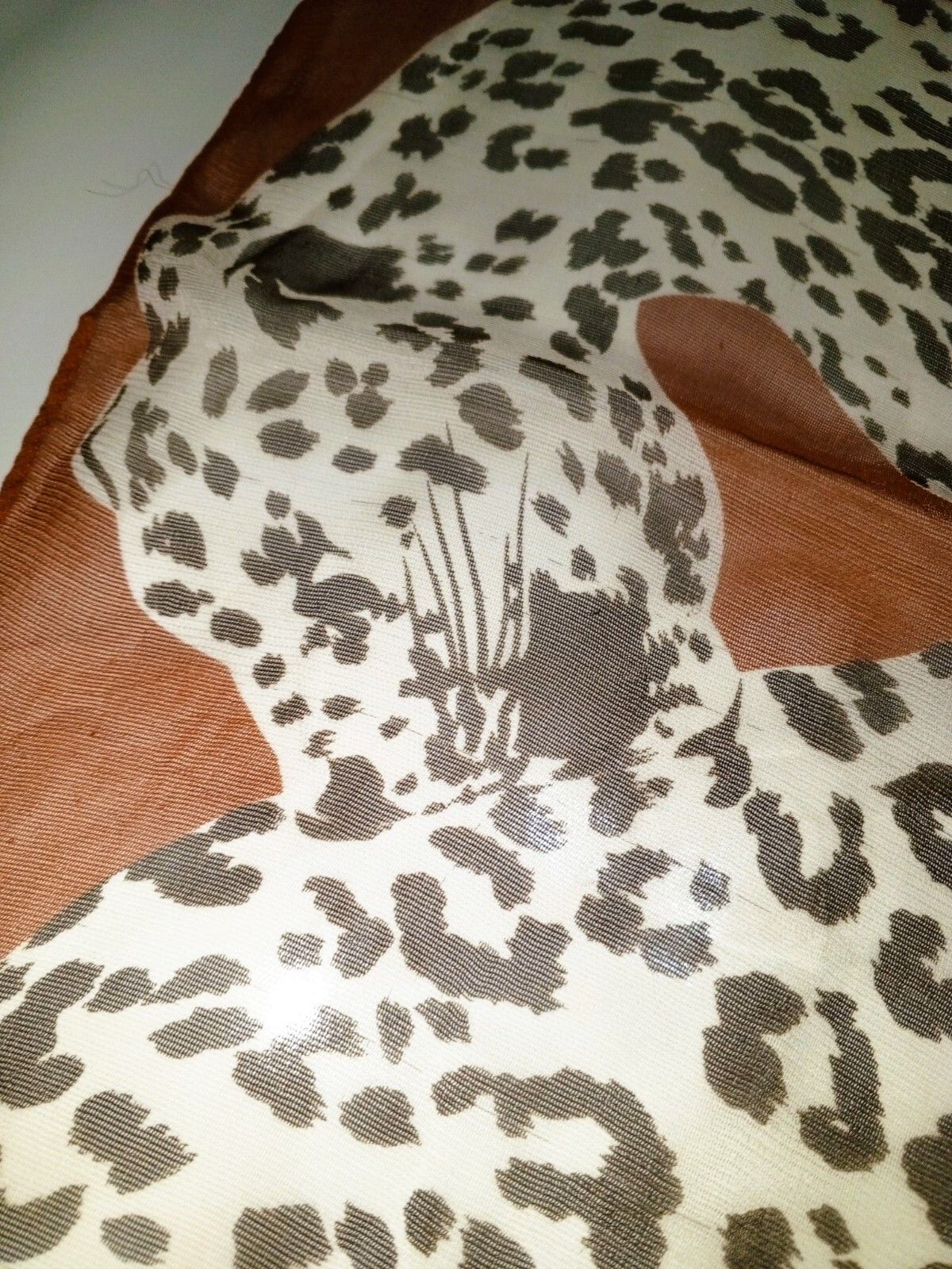 Yves Saint Laurent Yves Saint LAURENT YSL Paris Leopard Vintage Silk Scarf Size ONE SIZE - 6 Thumbnail