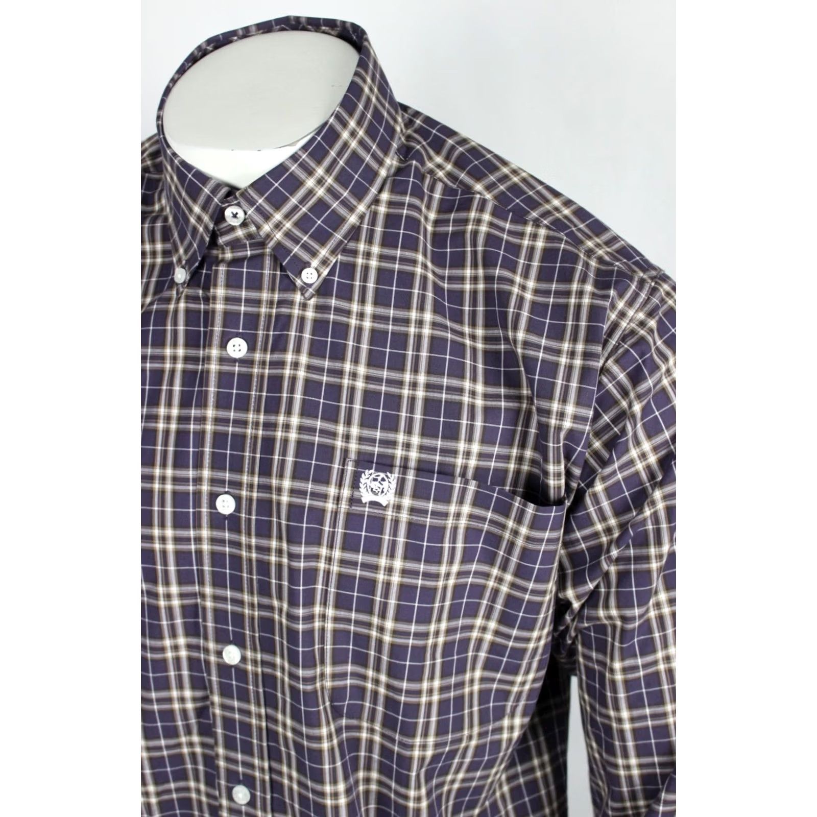 Vintage Cinch Men's Plaid Print Long Sleeve Button-Down Western Shirt S Purple Size US S / EU 44-46 / 1 - 5 Thumbnail