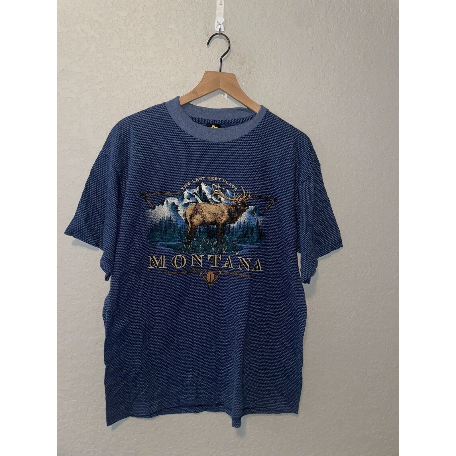 Vintage 90s Montana MT The Last Best Place Elk Animal Shirt 1990s L Size US L / EU 52-54 / 3 - 1 Thumbnail